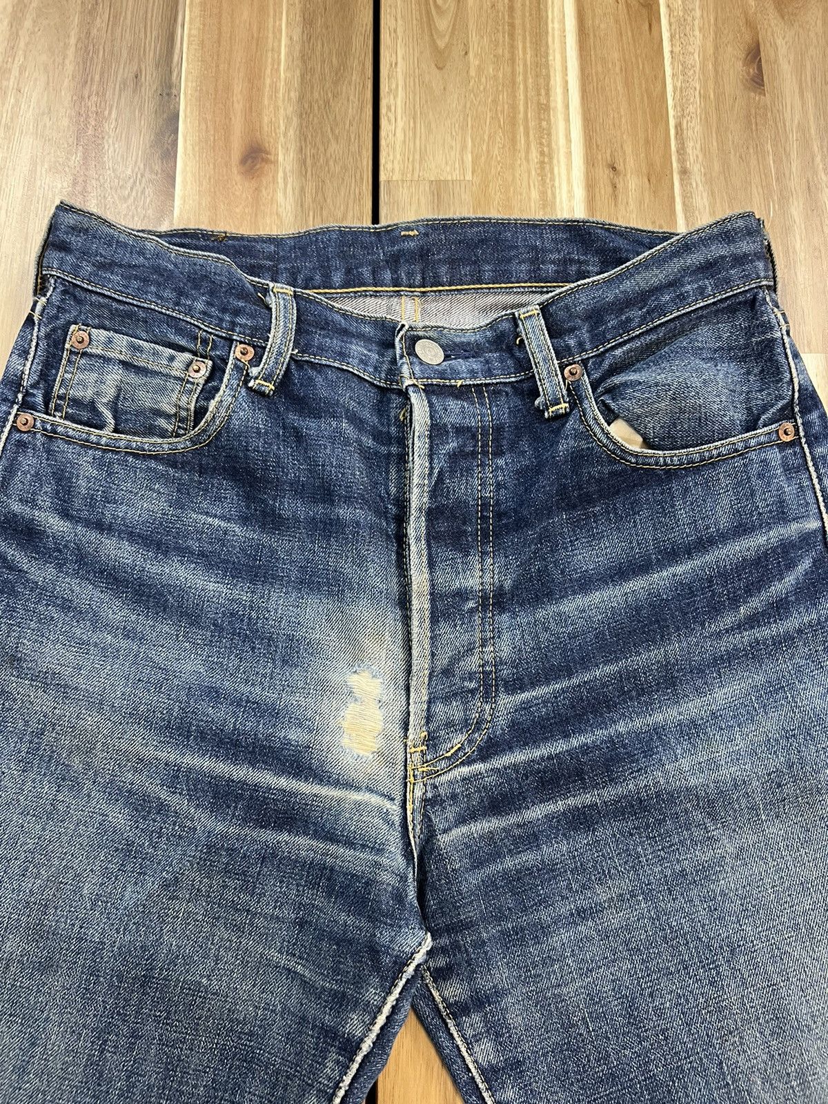 Levi's Vintage Levis 503B Big E Selvedge Denim Jeans Size US 31 - 5 Thumbnail