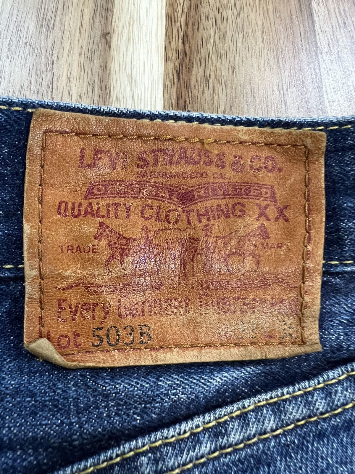 Levi's Vintage Levis 503B Big E Selvedge Denim Jeans Size US 31 - 10 Thumbnail