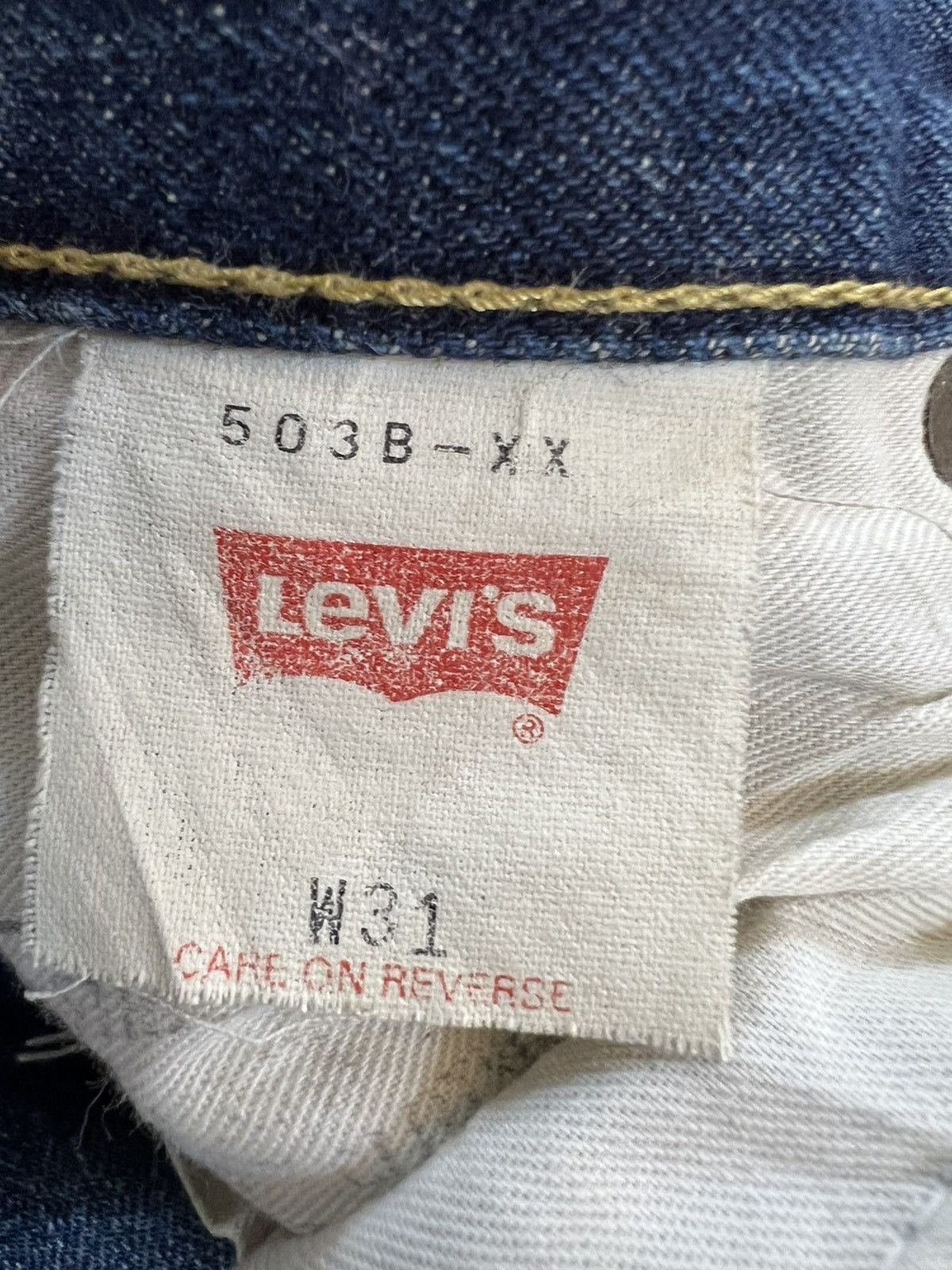 Levi's Vintage Levis 503B Big E Selvedge Denim Jeans Size US 31 - 15 Thumbnail