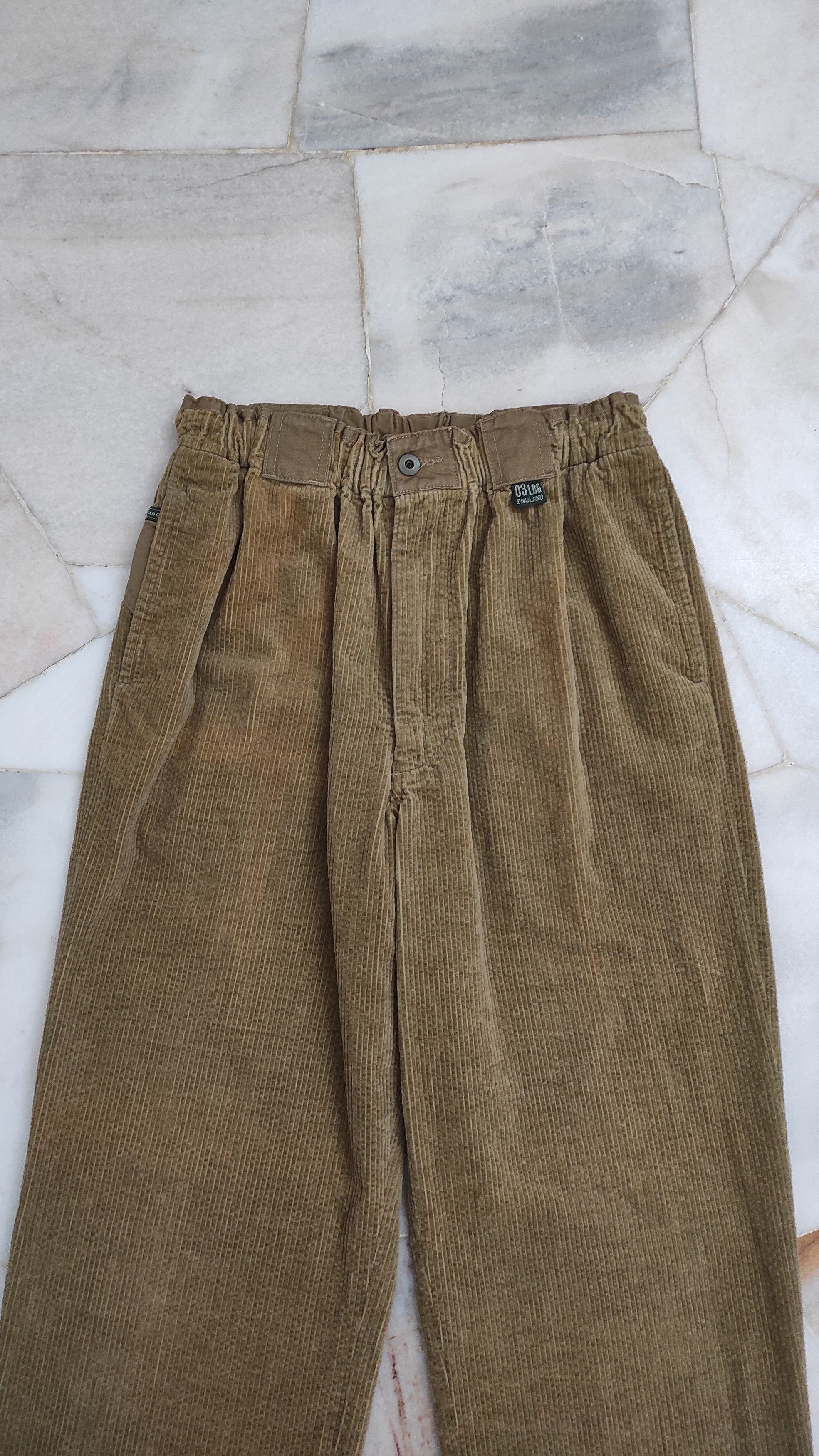 Nigel Cabourn × Vintage Fatigue military drawstring pleats velvet trousers Size US 31 - 14 Thumbnail