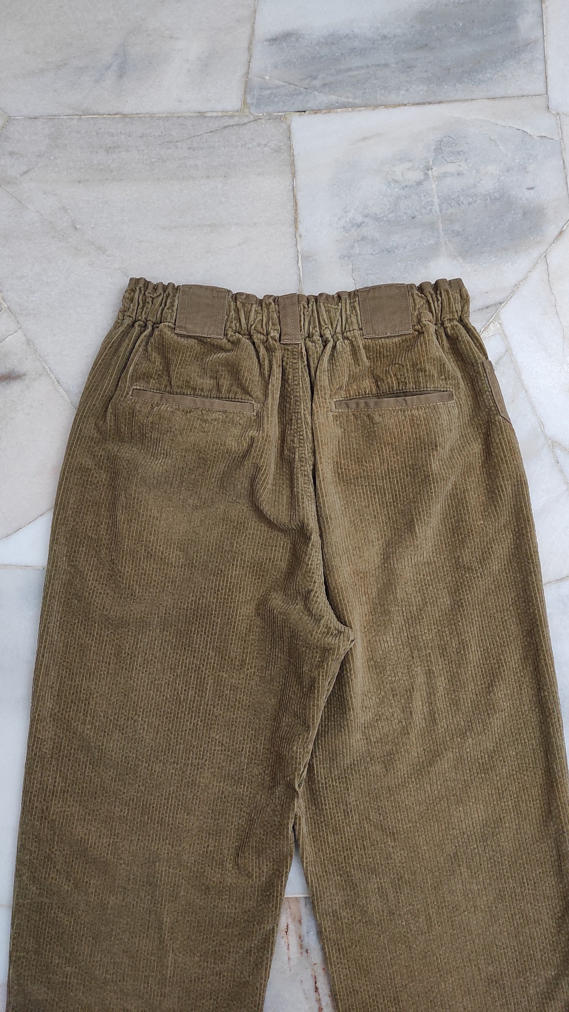 Nigel Cabourn × Vintage Fatigue military drawstring pleats velvet trousers Size US 31 - 15 Thumbnail