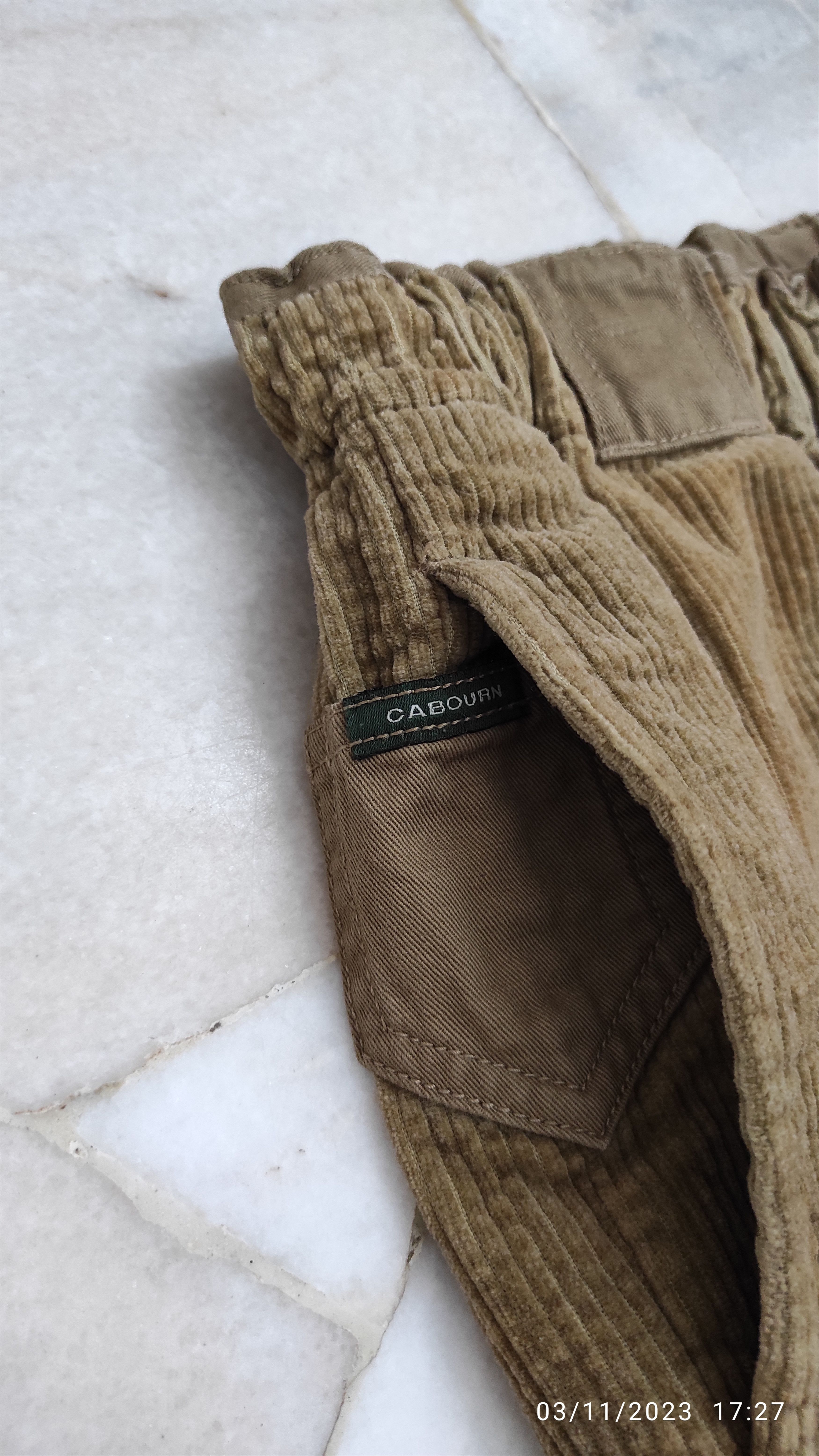Nigel Cabourn × Vintage Fatigue military drawstring pleats velvet trousers Size US 31 - 11 Thumbnail