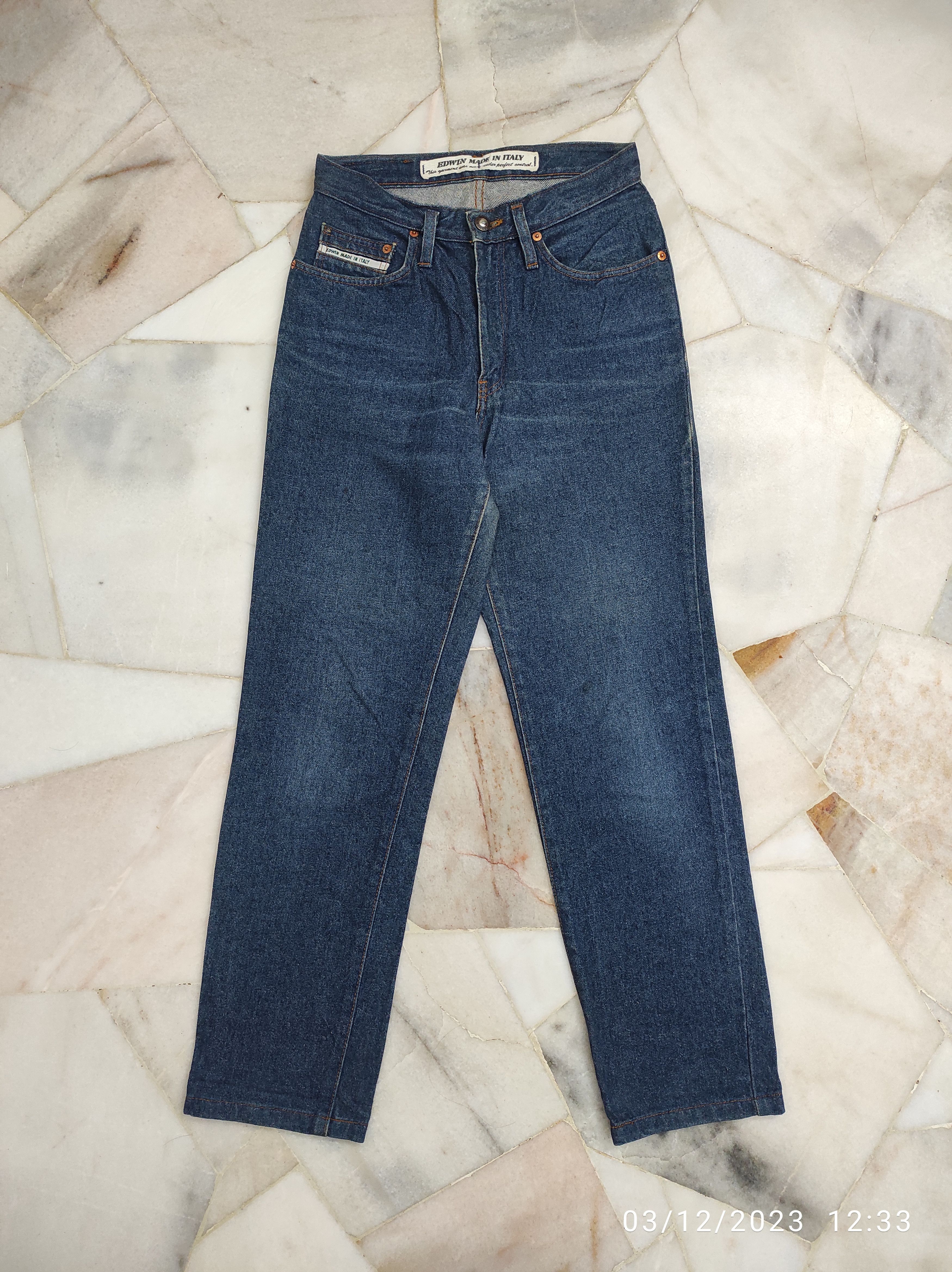 image of Vintage Edwin Jeans Made In Italy in Dark Denim, Men's (Size 30)