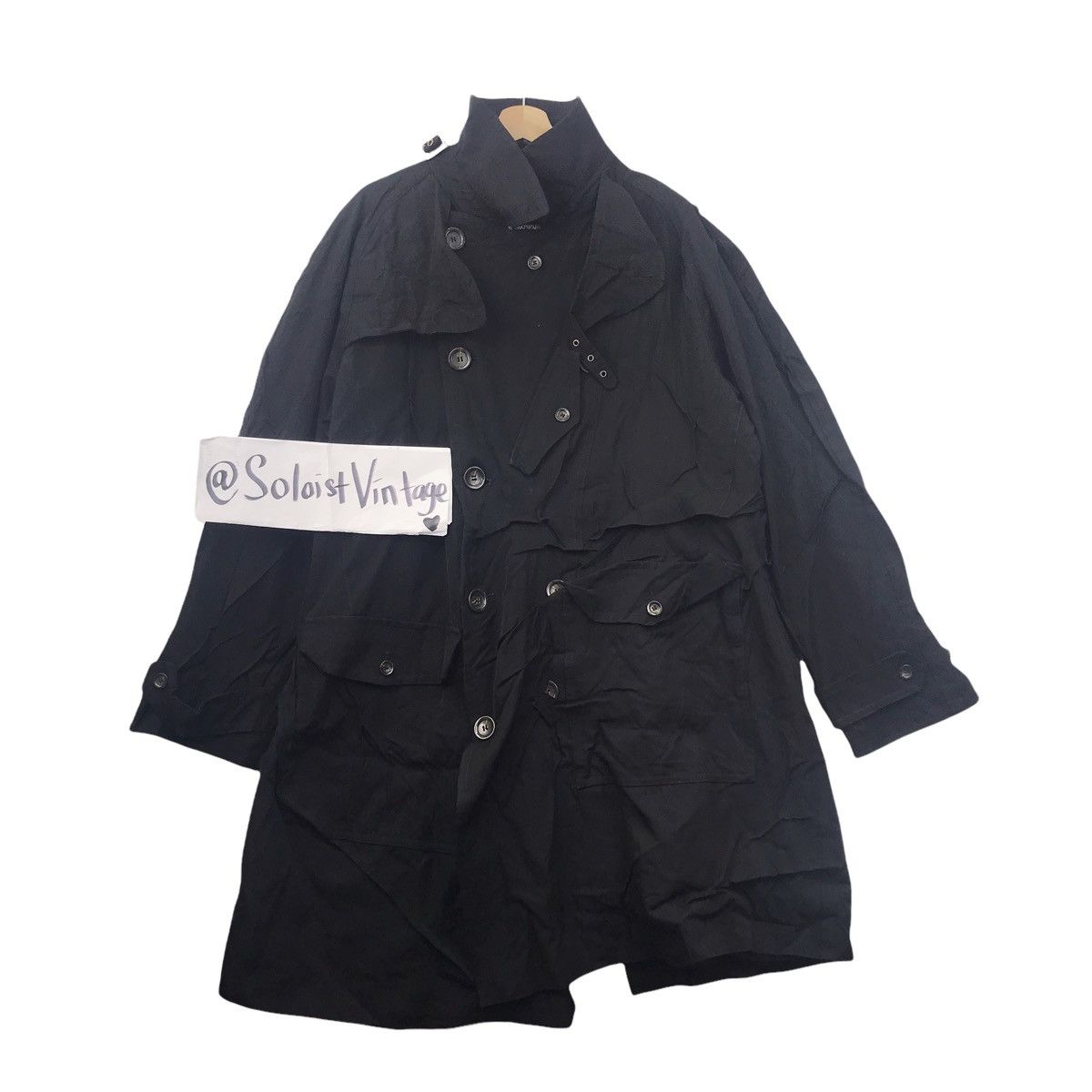 Emporio Armani EMPORIO ARMANI ITALY Linea Napoli Black OvercoatJacket Size US XL / EU 56 / 4 - 1 Thumbnail