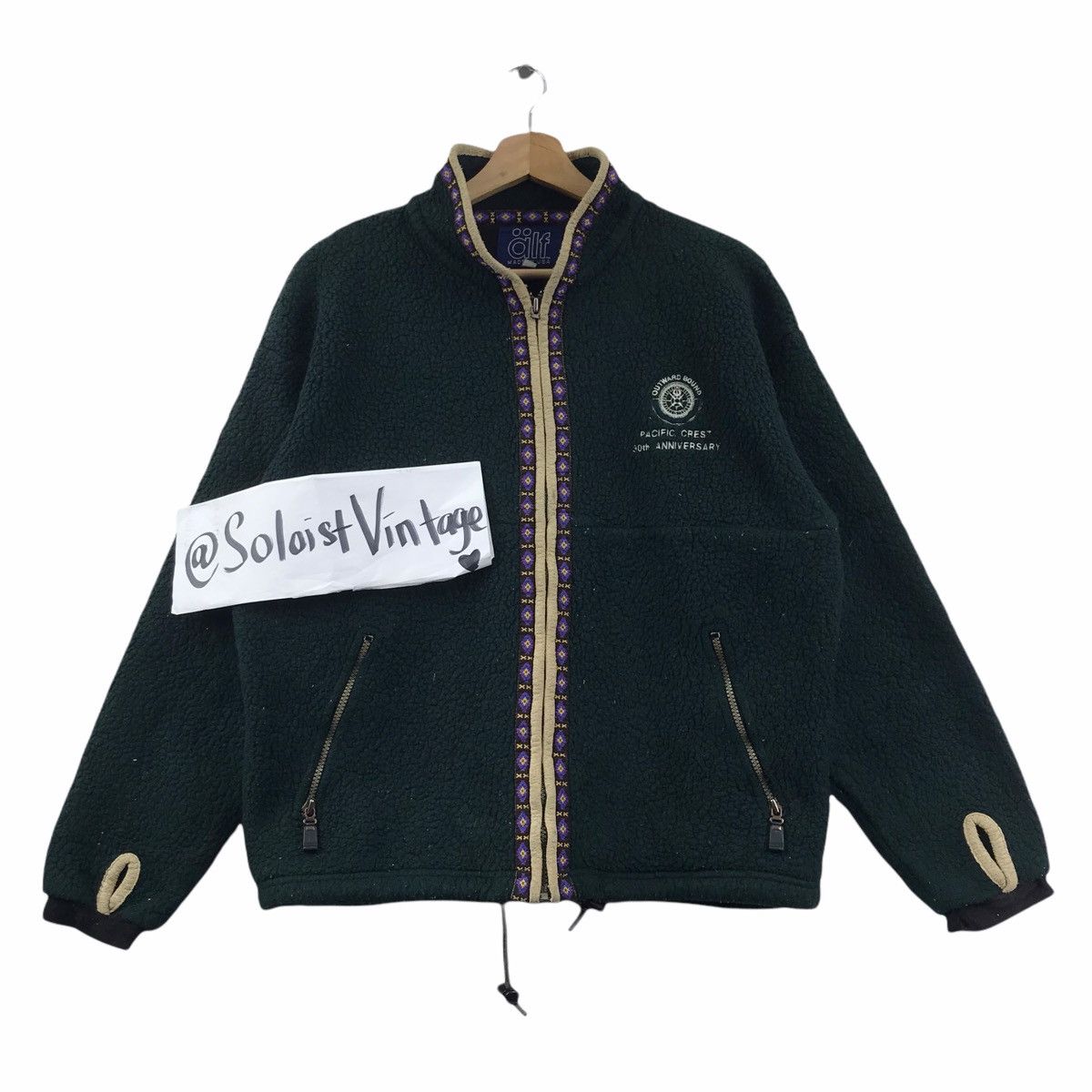 Vintage Vintage 80s ALF NAVAJO NATIVE Urban Fleece Jacket Sherpa Size US M / EU 48-50 / 2 - 1 Thumbnail
