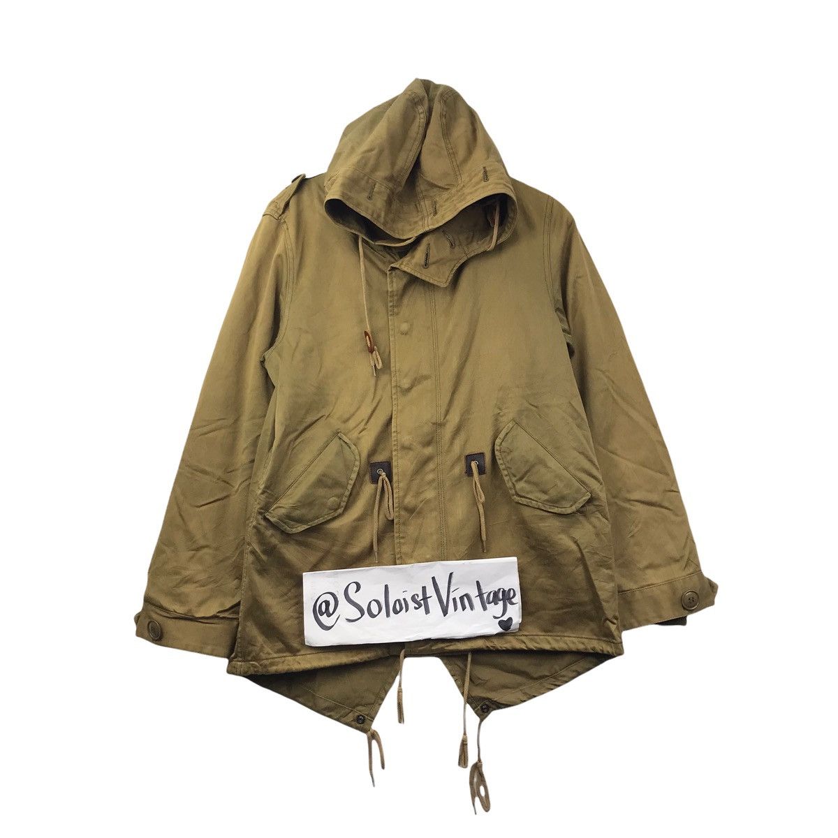 Vintage HOUSTON INC Japan Army Fish Tail Parka Hoodie Jacket Size US M / EU 48-50 / 2 - 1 Thumbnail