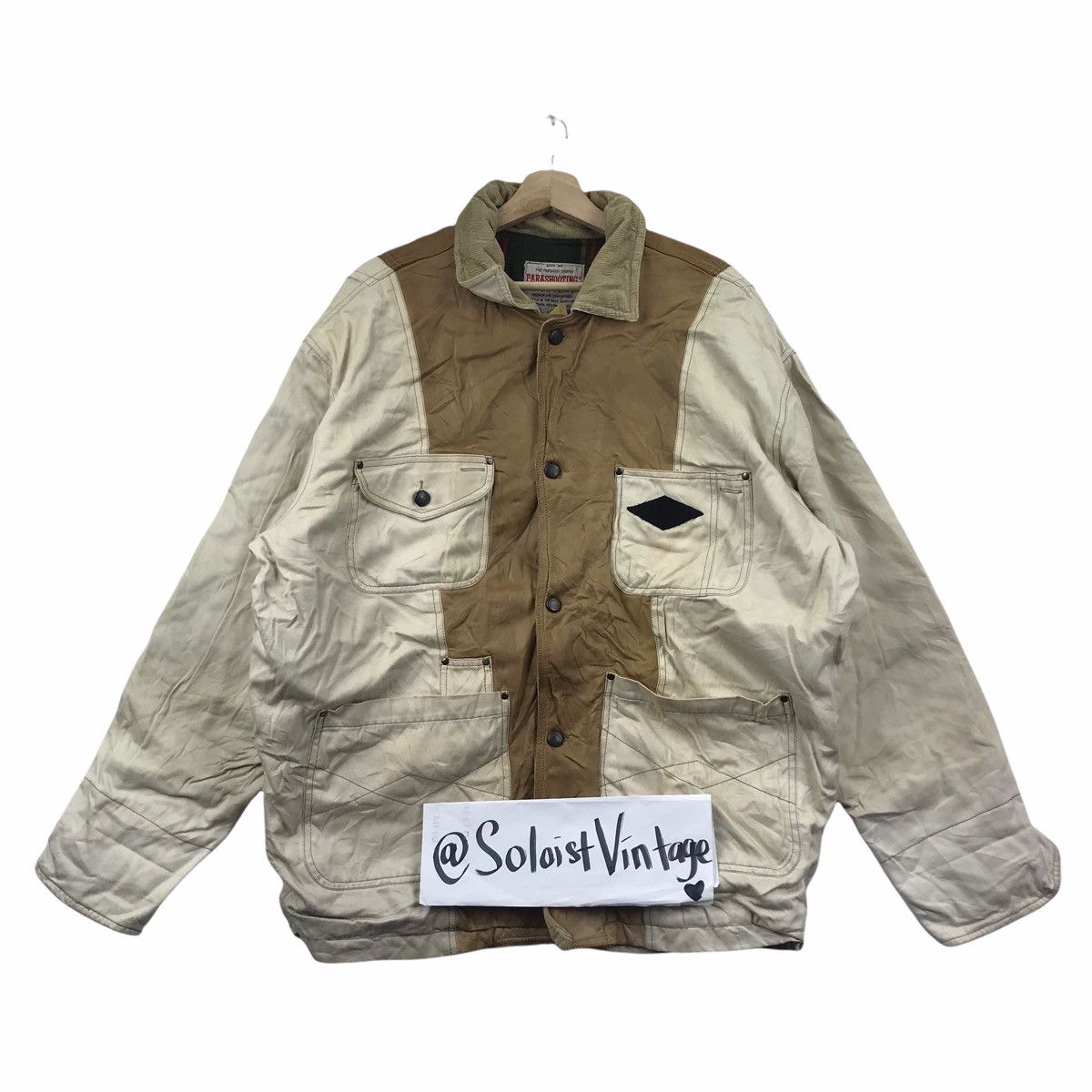 Vintage Vintage PARASHOOTING World Series Outdoor Leather Jacket Size US M / EU 48-50 / 2 - 1 Thumbnail