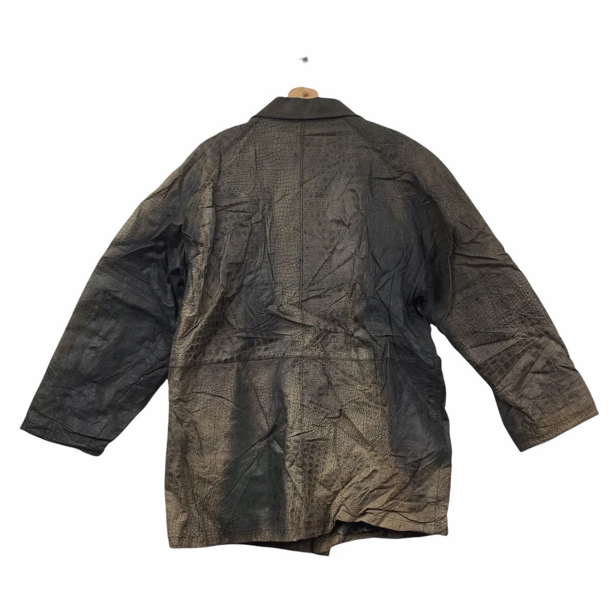 Vintage SELECTIVE CROCODILE Design Sheepskin Leather Jacket Size US L / EU 52-54 / 3 - 7 Thumbnail
