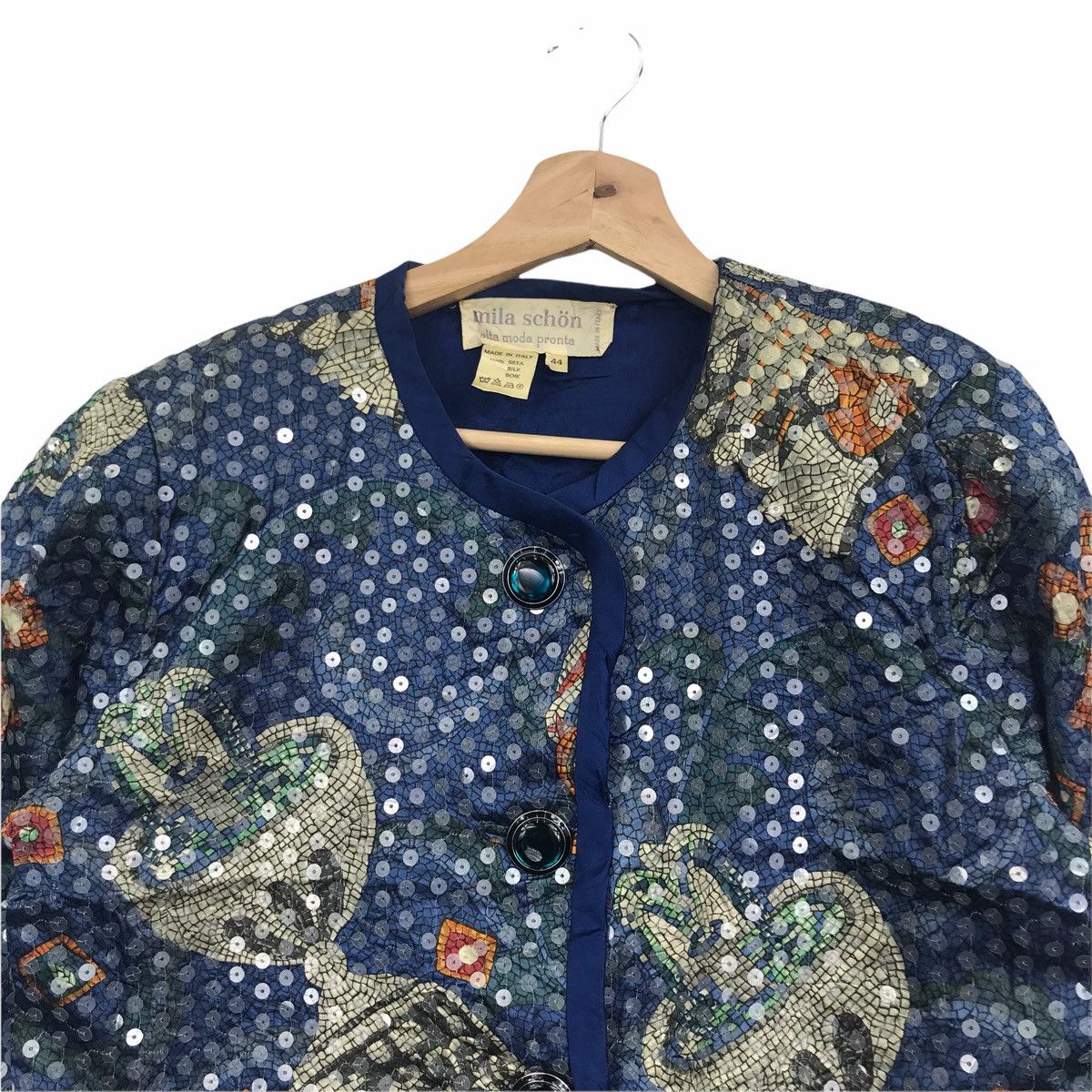 Mila Schon Vintage MILA SCHON Alta Moda Pronta Sequin Glitter Coat Size US S / EU 44-46 / 1 - 2 Thumbnail