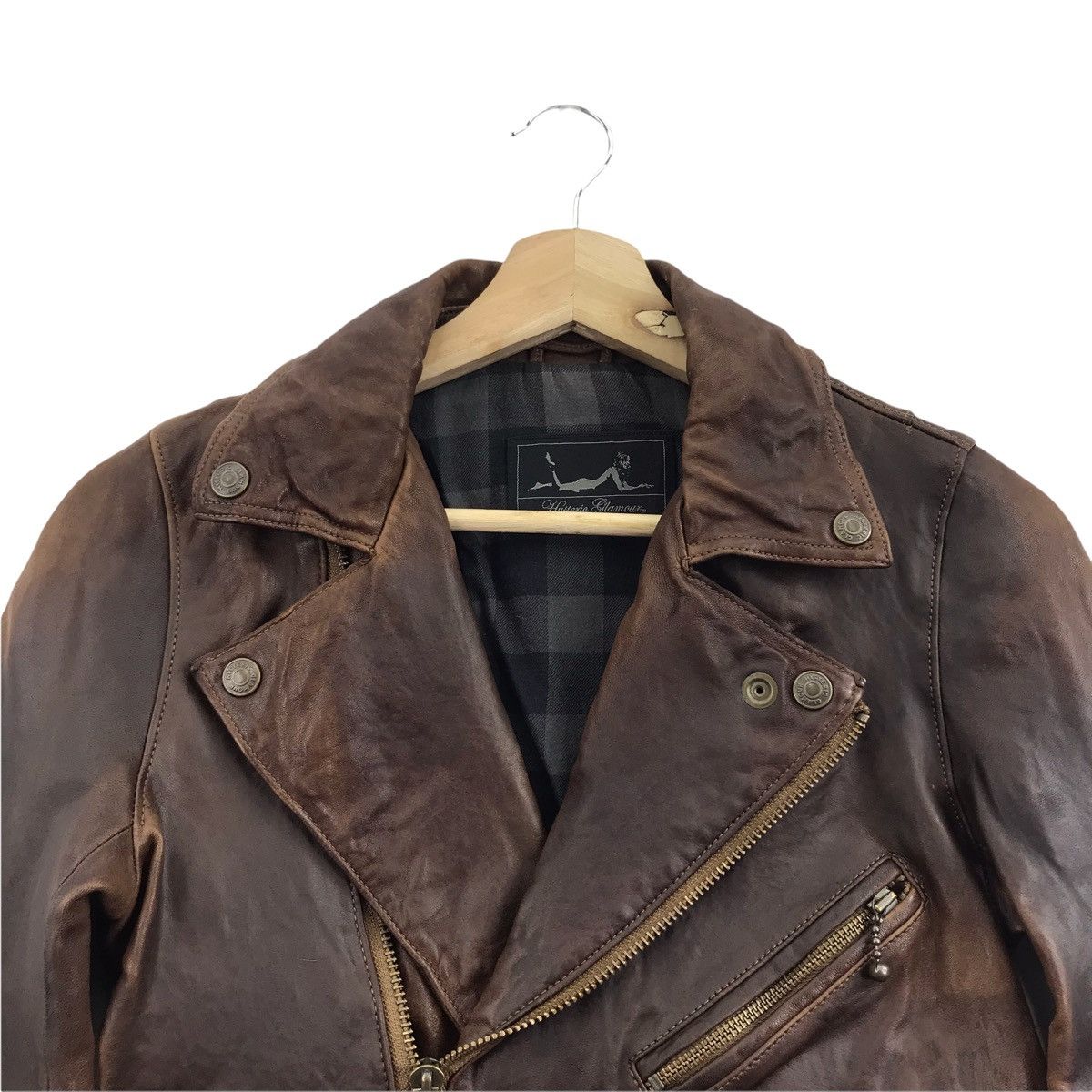 Hysteric Glamour HYSTERIC GLAMOUR Double Collar Perfecto Biker Rider Leather Size US XS / EU 42 / 0 - 2 Thumbnail