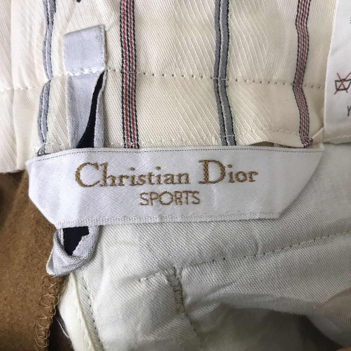 Christian Dior Monsieur CHRISTIAN DIOR CD Sports French Brand Mustard Wool Trousers Size US 26 / EU 42 - 4 Thumbnail