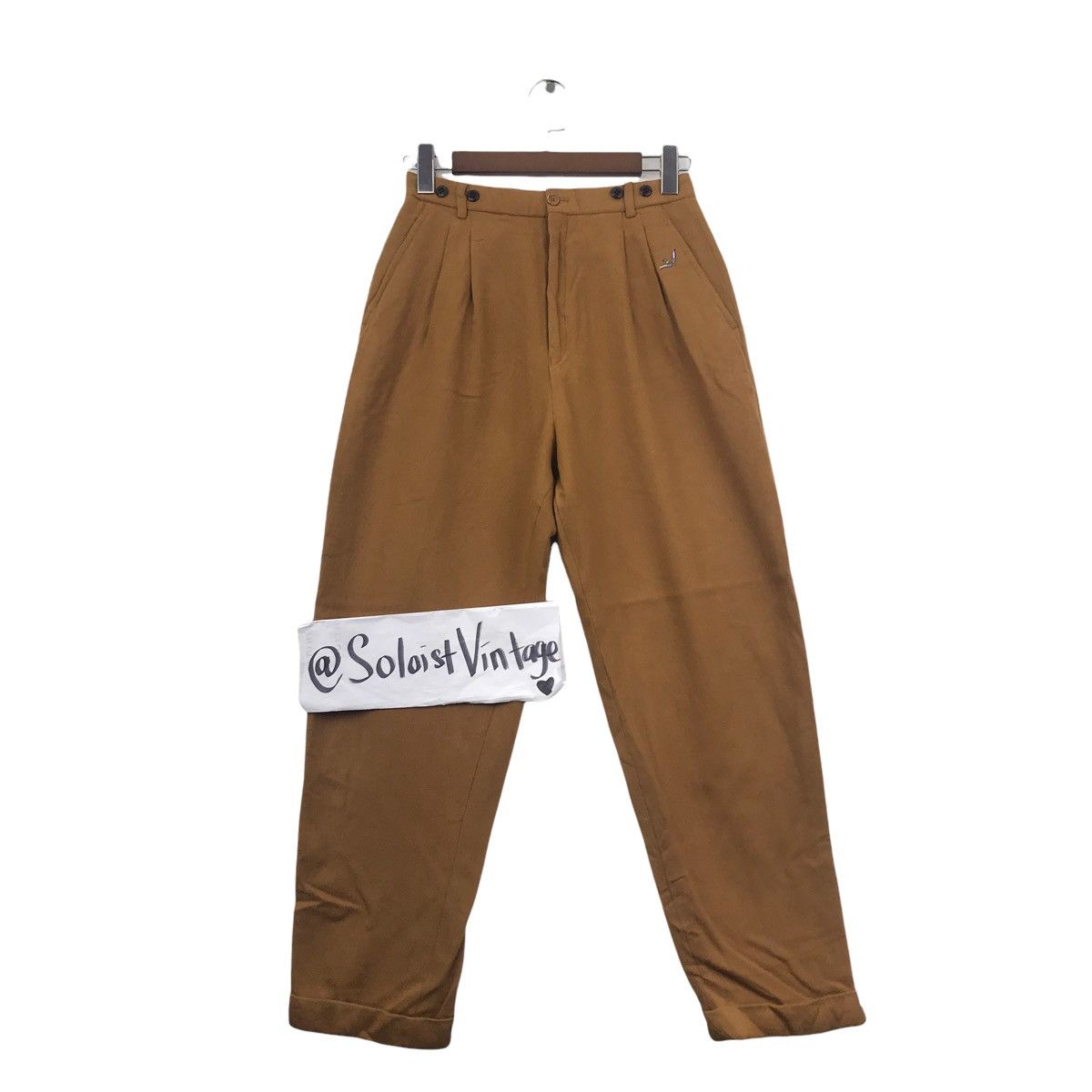 Christian Dior Monsieur CHRISTIAN DIOR CD Sports French Brand Mustard Wool Trousers Size US 26 / EU 42 - 1 Thumbnail