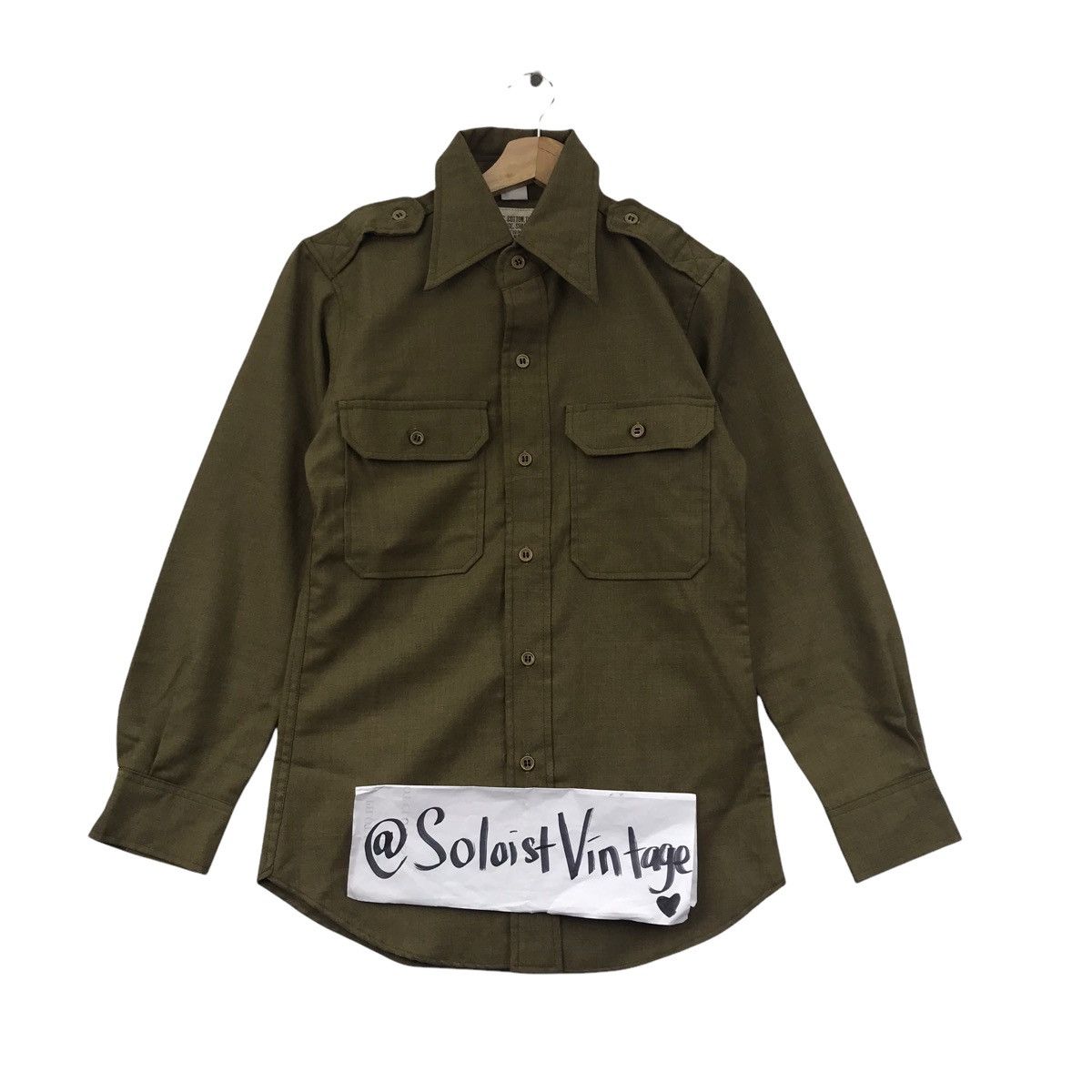 Vintage Vintage 1961 MILITARY ARMY Martin Manufacturing Khaki Beige Size US S / EU 44-46 / 1 - 1 Thumbnail