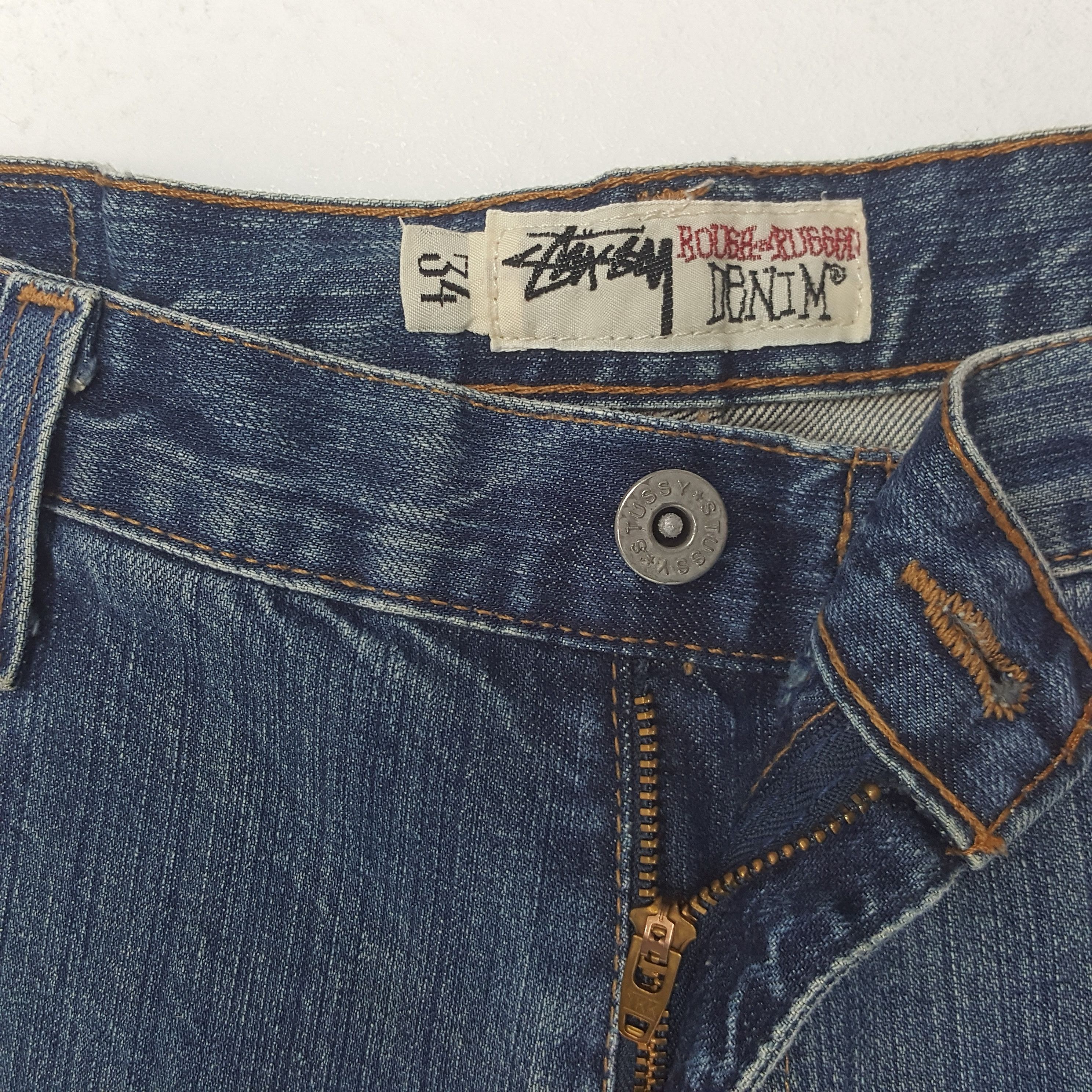 Stussy × Vintage Vintage Stussy Custom Red Logo Style Denim Size US 36 / EU 52 - 12 Thumbnail