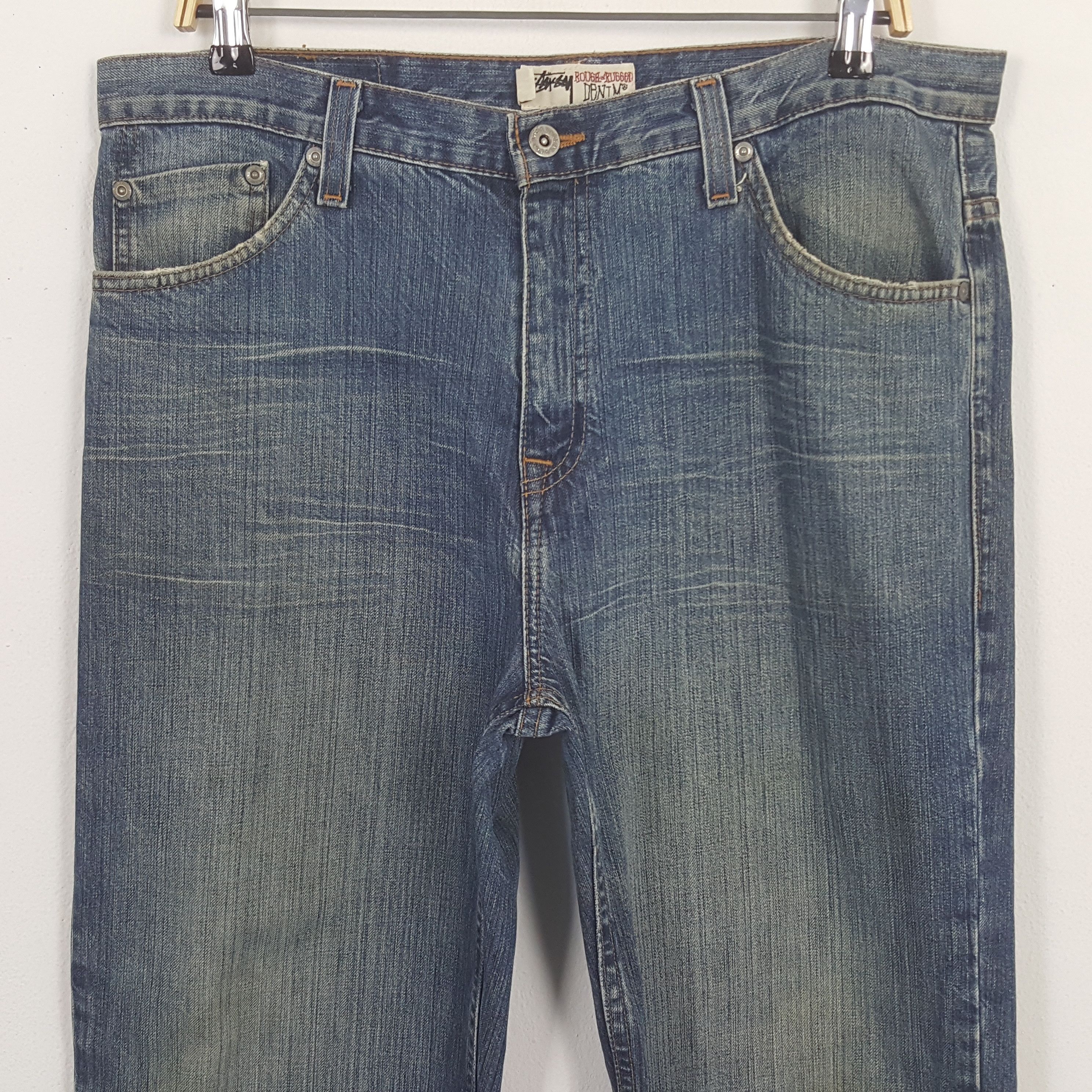 Stussy × Vintage Vintage Stussy Custom Red Logo Style Denim Size US 36 / EU 52 - 4 Thumbnail
