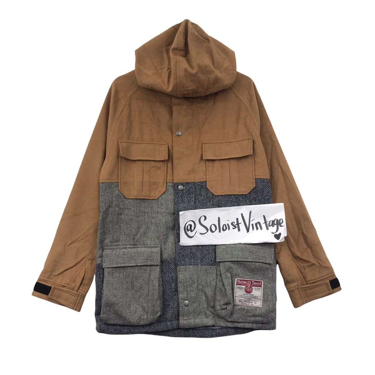 HARRIS TWEED KMK Kingly Mask Wool Jacket Parka 1998 UkWear