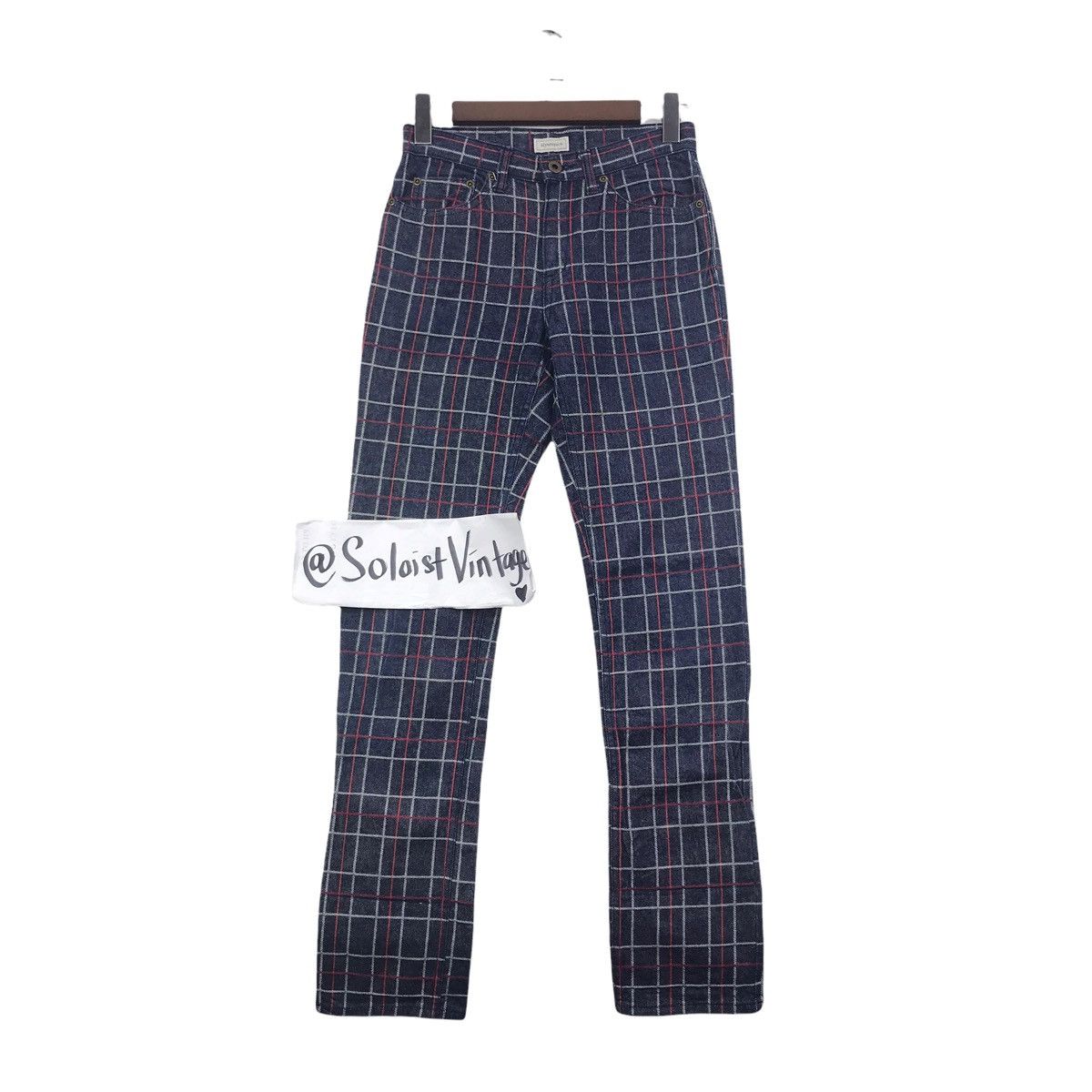Hysteric Glamour Vintage HYSTERIC GLAMOUR Kinky Tartan Check Jeans Pant Punk Size US 28 / EU 44 - 1 Thumbnail
