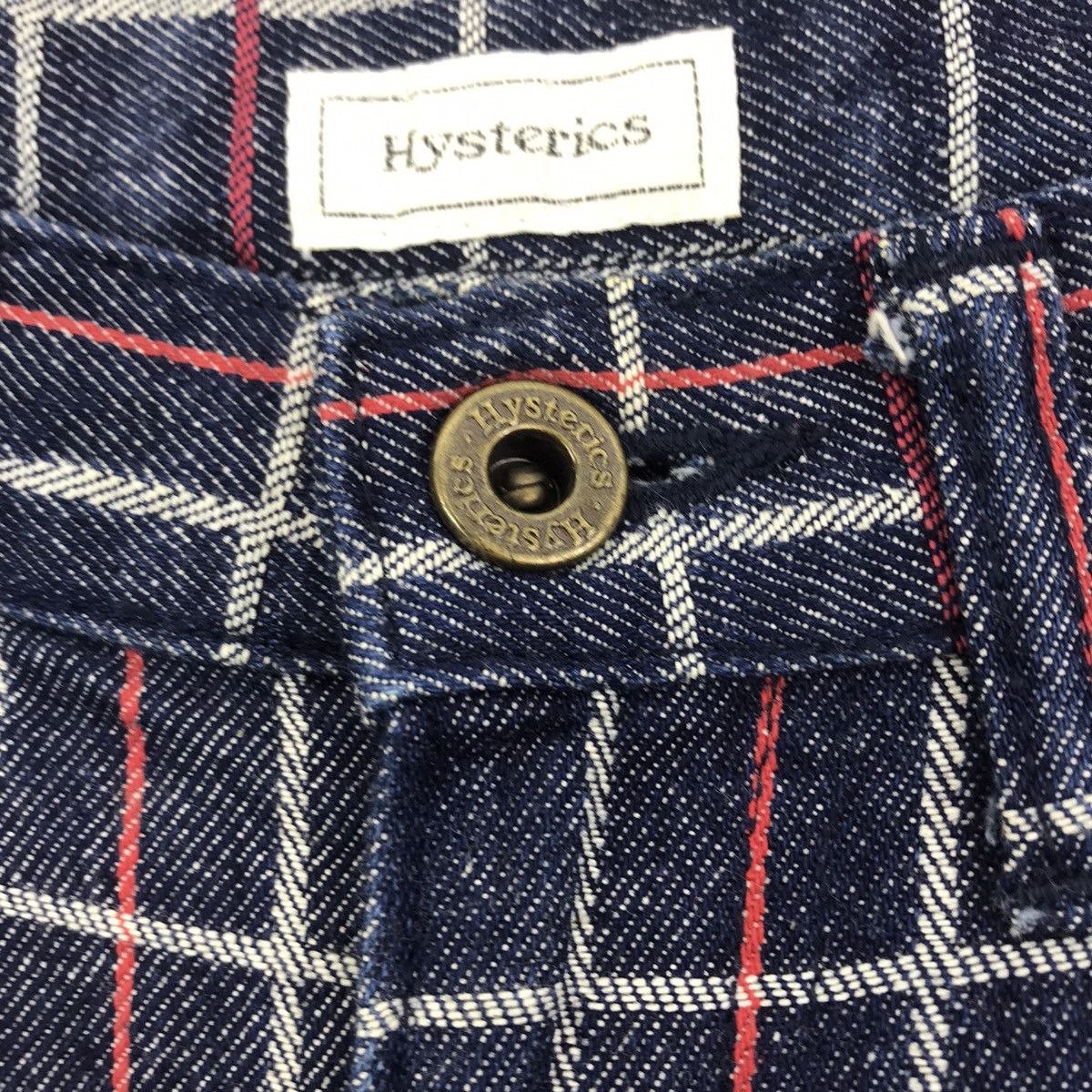 Hysteric Glamour Vintage HYSTERIC GLAMOUR Kinky Tartan Check Jeans Pant Punk Size US 28 / EU 44 - 3 Thumbnail