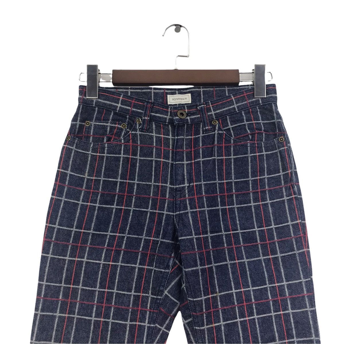 Hysteric Glamour Vintage HYSTERIC GLAMOUR Kinky Tartan Check Jeans Pant Punk Size US 28 / EU 44 - 2 Thumbnail