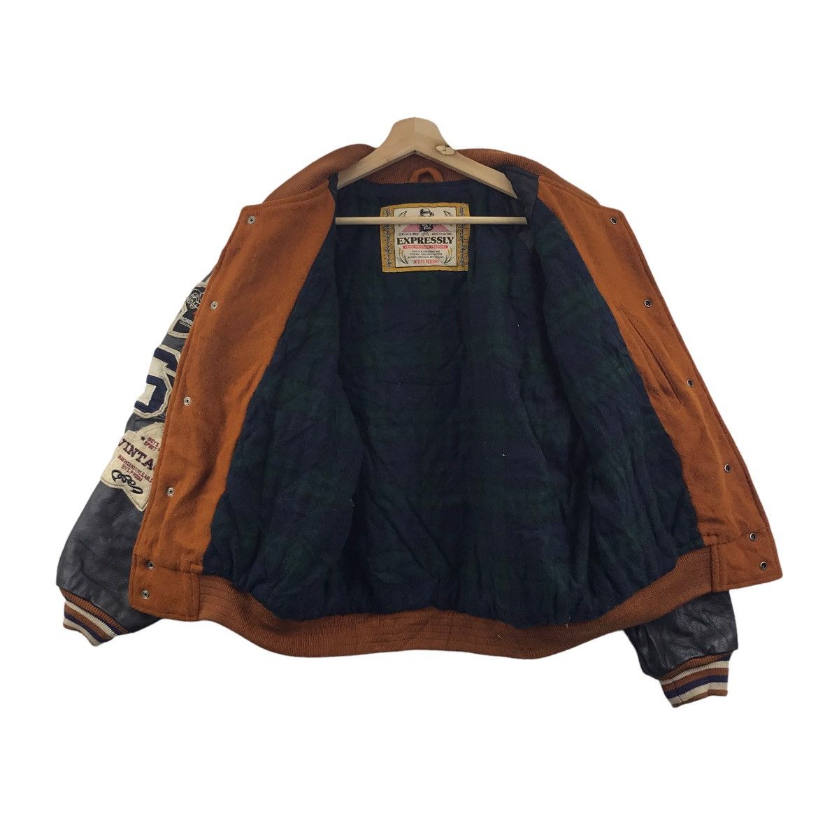 Vintage Vintage EXPRESSLY Authentic SportsSwing Leather JacketBomber Size US XL / EU 56 / 4 - 7 Thumbnail