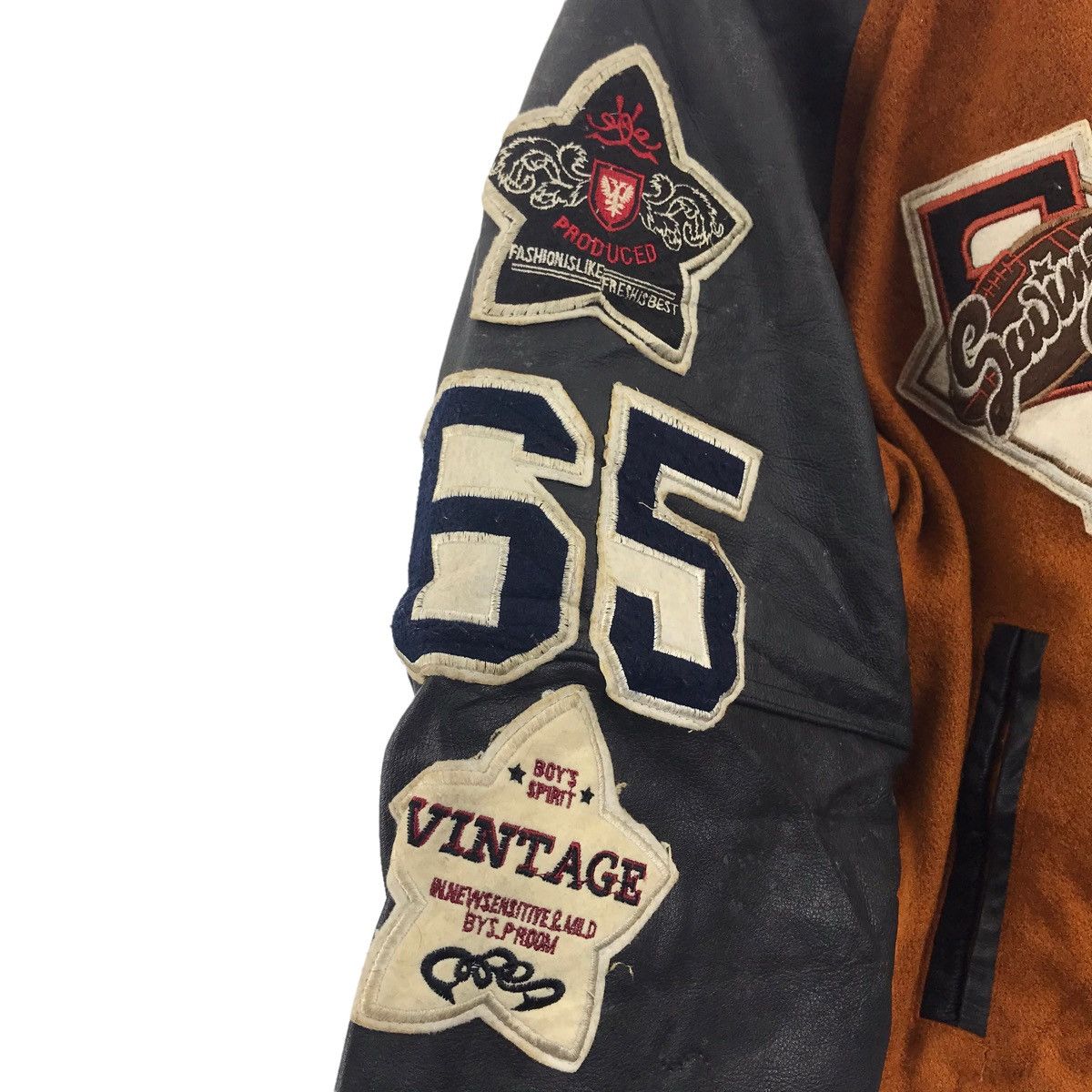 Vintage Vintage EXPRESSLY Authentic SportsSwing Leather JacketBomber Size US XL / EU 56 / 4 - 4 Thumbnail