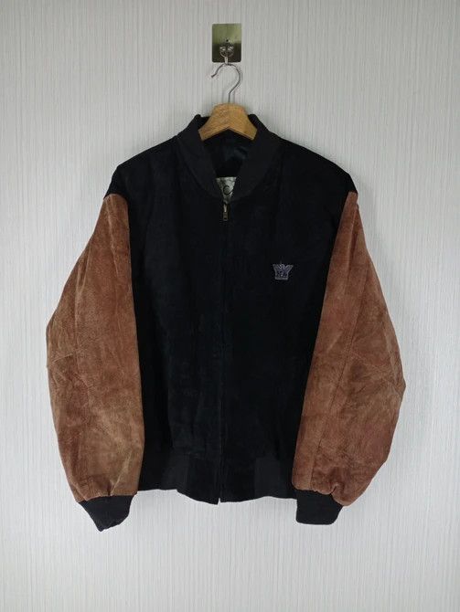 Japanese Brand RARE VINTAGE MARIOGIO ALEXIO SUEDE LEATHER ZIPPER JACKET Size US L / EU 52-54 / 3 - 4 Thumbnail