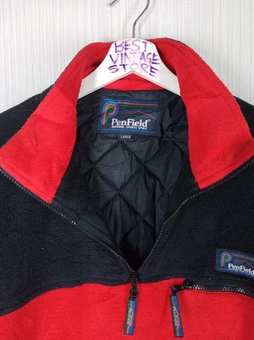 Penfield × Vintage Vintage Penfield Anorak Half Zipper Fleece Jacket Size US L / EU 52-54 / 3 - 3 Thumbnail