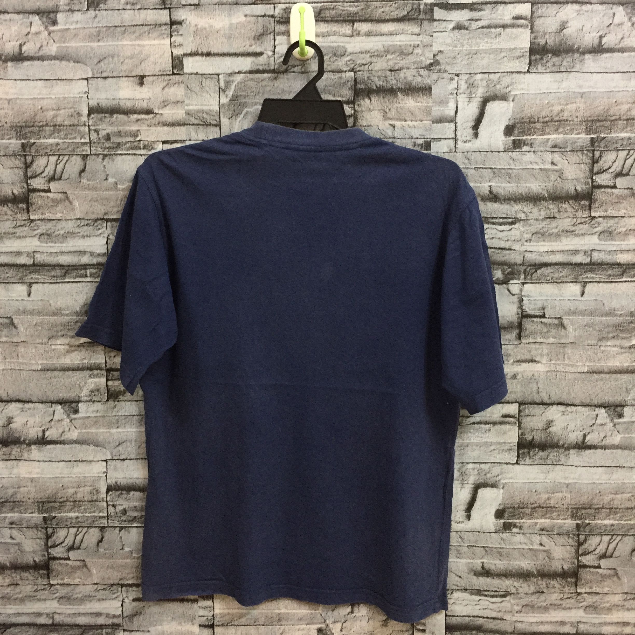 Adidas Vintage Adidas t shirt big logo size S (fits M) dark blue Size US M / EU 48-50 / 2 - 6 Thumbnail