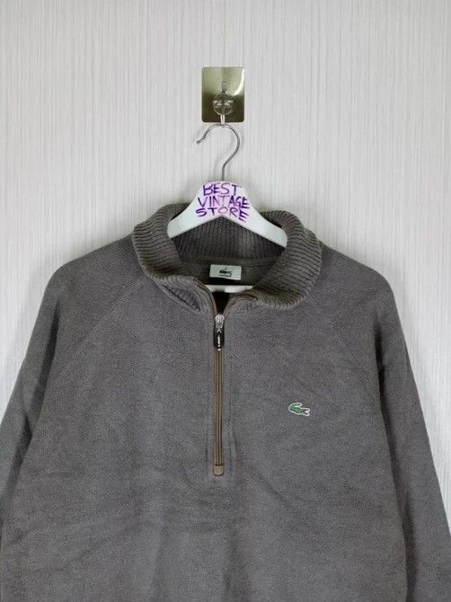 Lacoste Vintage Lacoste Small Logo Half Zipper Sweatshirt Size US L / EU 52-54 / 3 - 1 Thumbnail