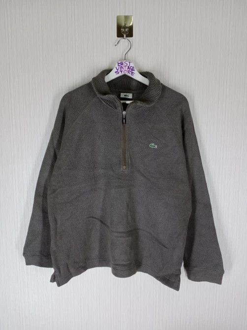 Lacoste Vintage Lacoste Small Logo Half Zipper Sweatshirt Size US L / EU 52-54 / 3 - 2 Thumbnail