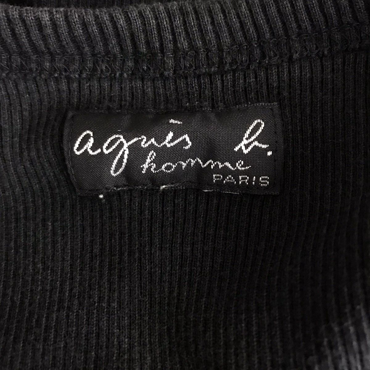 agnes b. AGNES B HOMME Paris Japanese Brand Black Sleeveless T shirt Size ONE SIZE - 4 Thumbnail