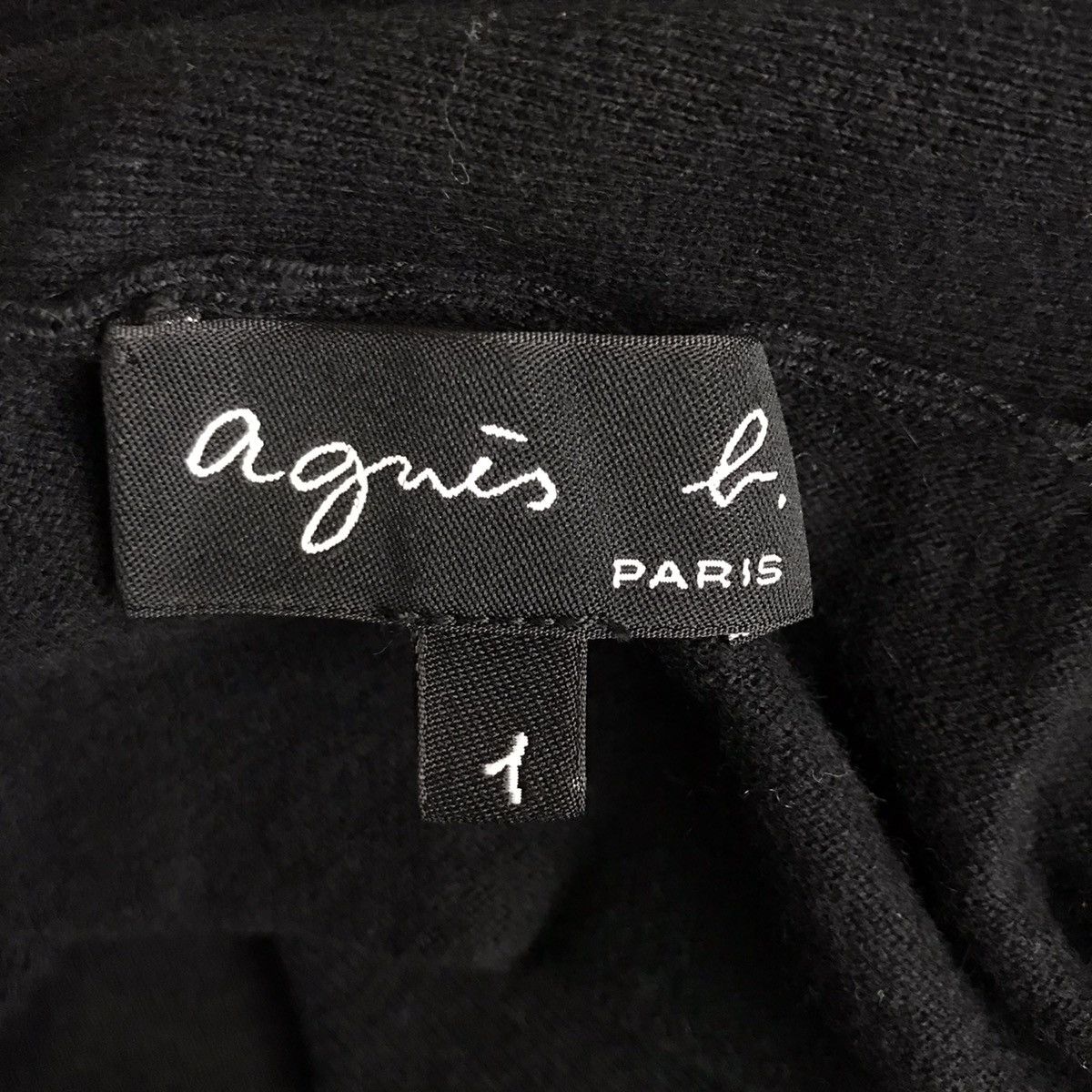agnes b. AGNES B Paris Japanese Brand Black Pocket CardiganSweatshirt Size XS / US 0-2 / IT 36-38 - 3 Thumbnail