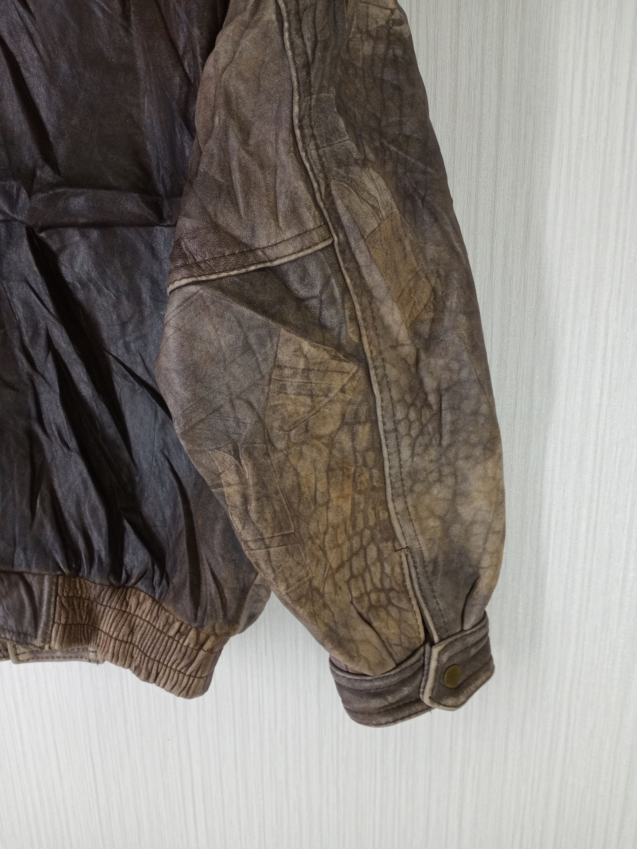 Japanese Brand Rare Vintage 70s Border Carwin Bomber Leather Jacket Size US M / EU 48-50 / 2 - 5 Thumbnail