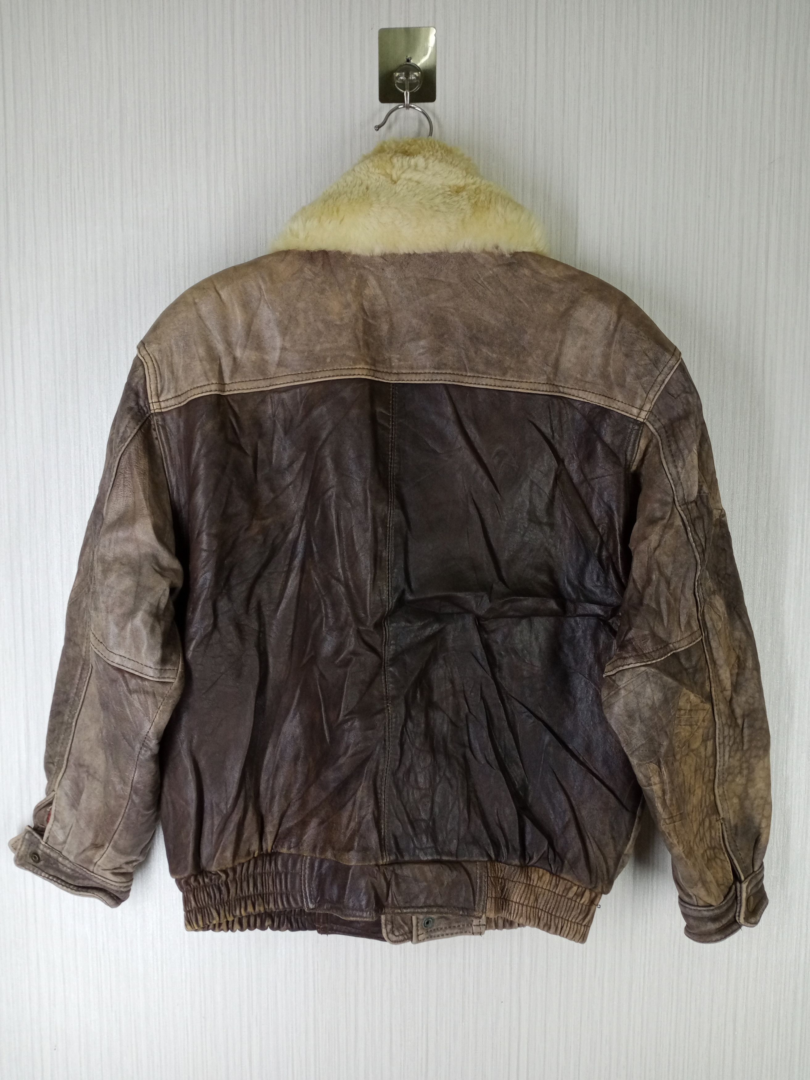 Japanese Brand Rare Vintage 70s Border Carwin Bomber Leather Jacket Size US M / EU 48-50 / 2 - 4 Thumbnail