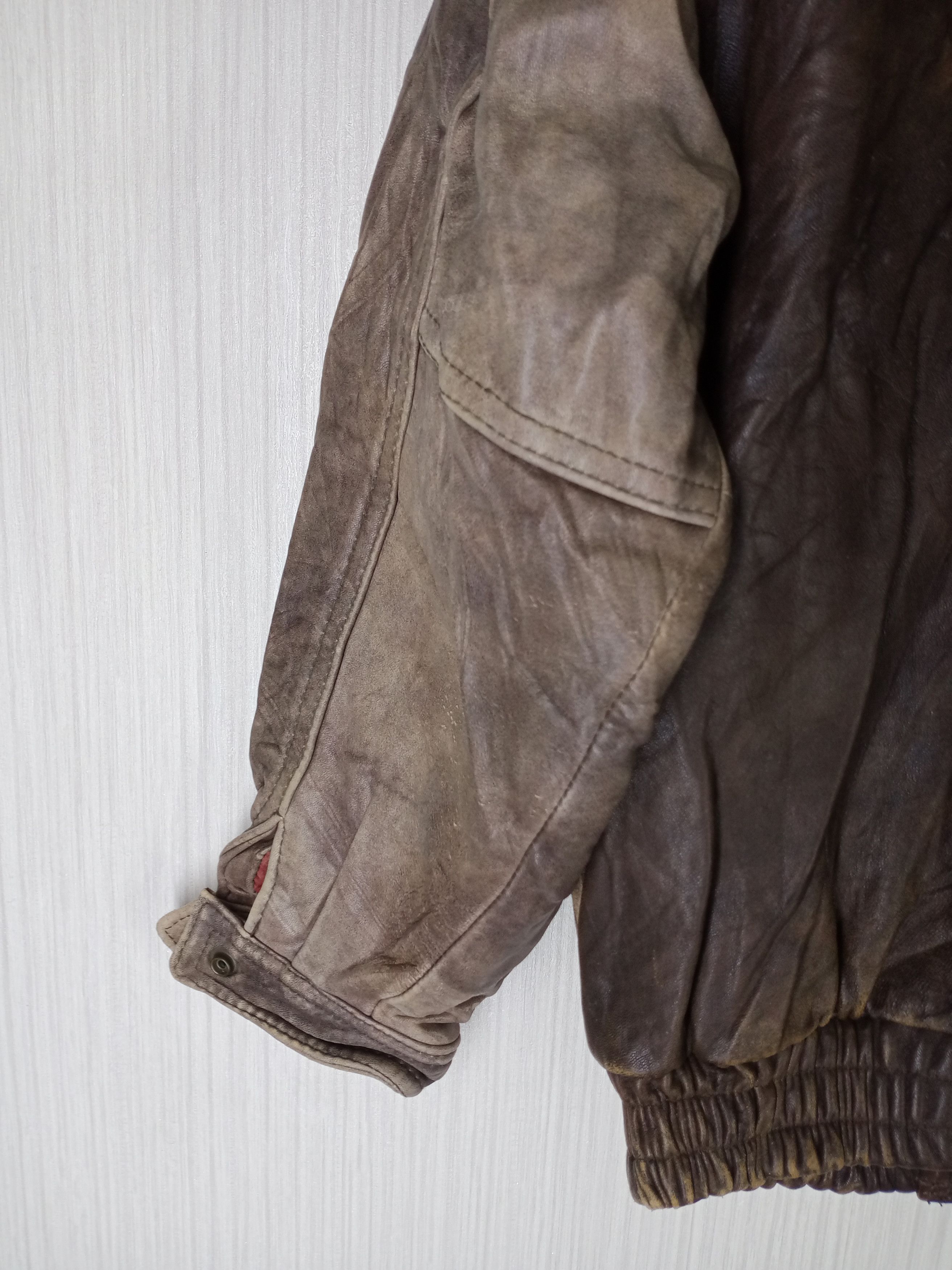 Japanese Brand Rare Vintage 70s Border Carwin Bomber Leather Jacket Size US M / EU 48-50 / 2 - 6 Thumbnail
