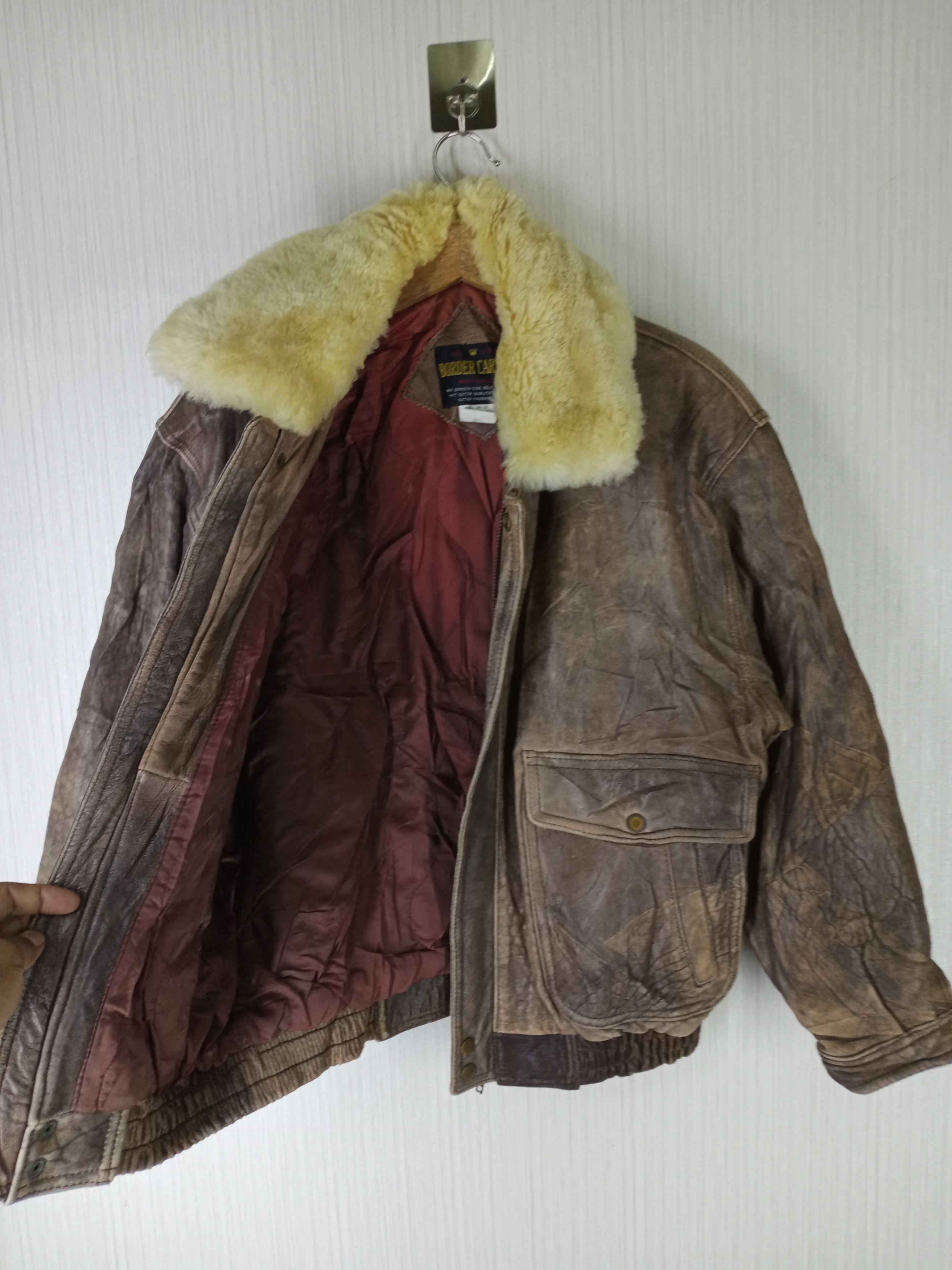 Japanese Brand Rare Vintage 70s Border Carwin Bomber Leather Jacket Size US M / EU 48-50 / 2 - 12 Thumbnail
