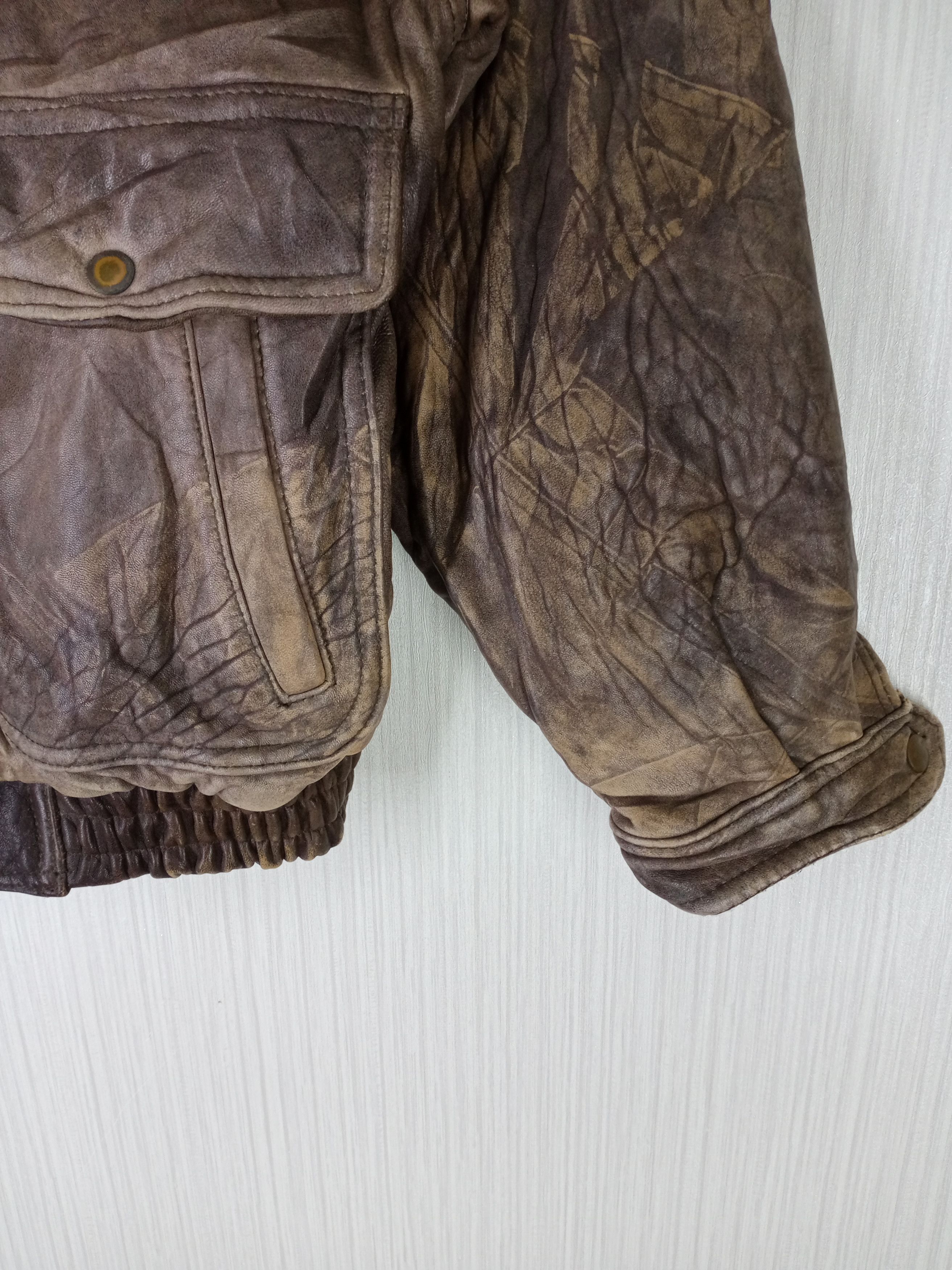 Japanese Brand Rare Vintage 70s Border Carwin Bomber Leather Jacket Size US M / EU 48-50 / 2 - 10 Thumbnail
