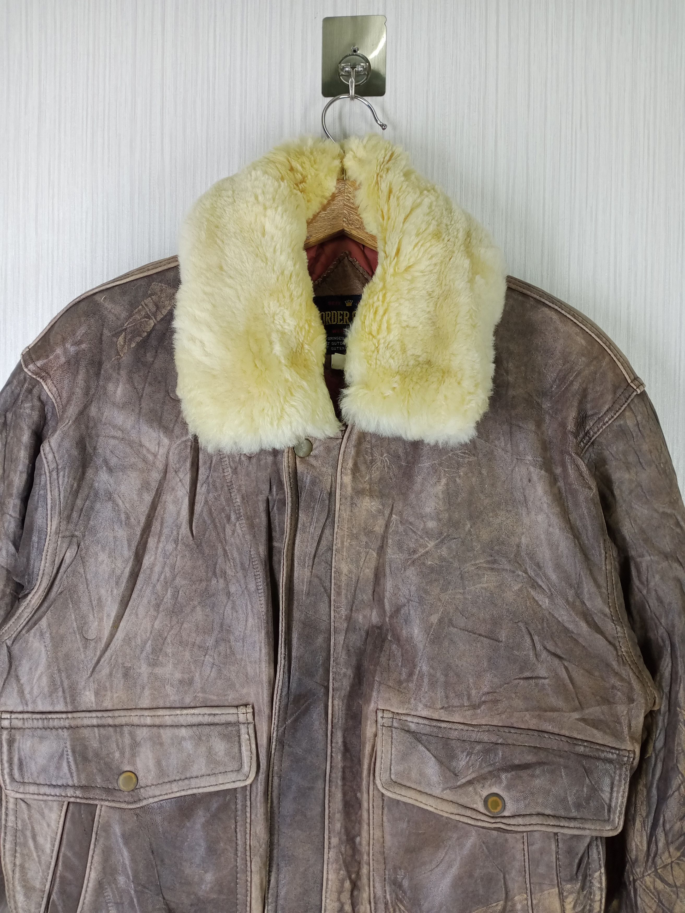 Japanese Brand Rare Vintage 70s Border Carwin Bomber Leather Jacket Size US M / EU 48-50 / 2 - 8 Thumbnail