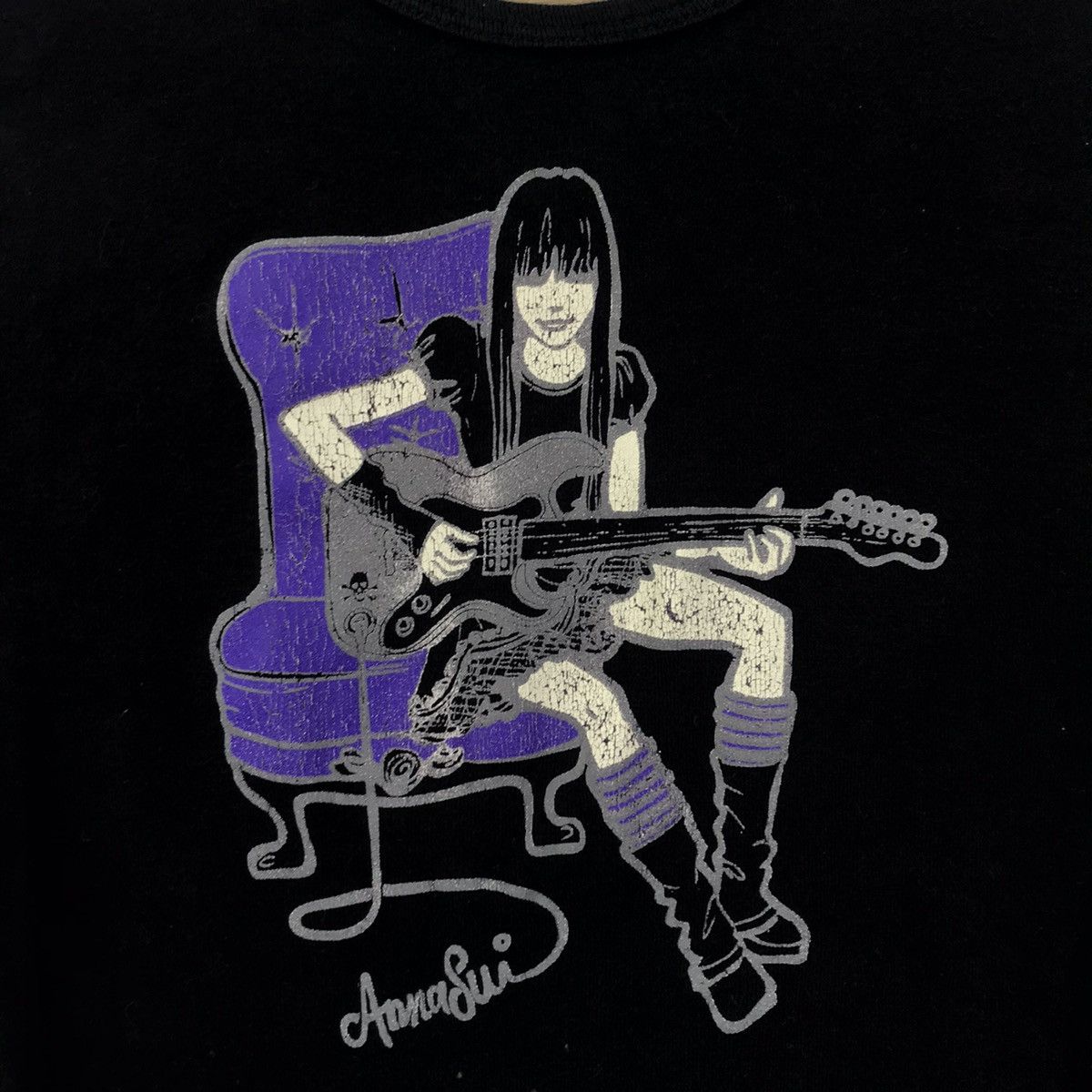 Anna Sui ANNA SUI American Brand Girl with Guitar Long Sleeve T Shirt Size S / US 4 / IT 40 - 3 Thumbnail