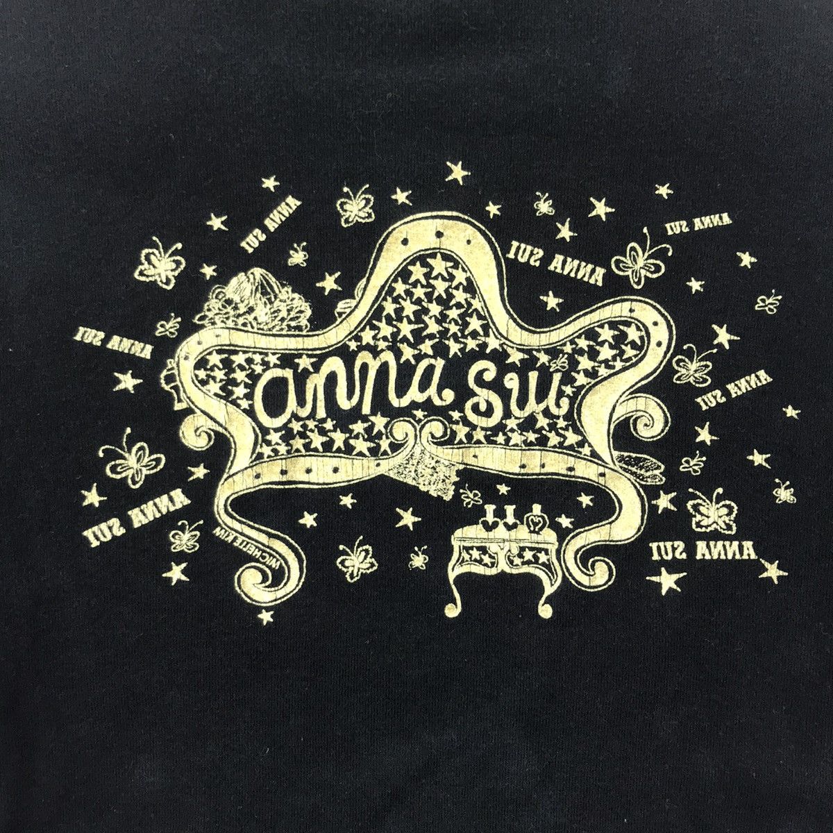 Anna Sui ANNA SUI American Brand Black Long Sleeve T Shirt Size S / US 4 / IT 40 - 8 Thumbnail