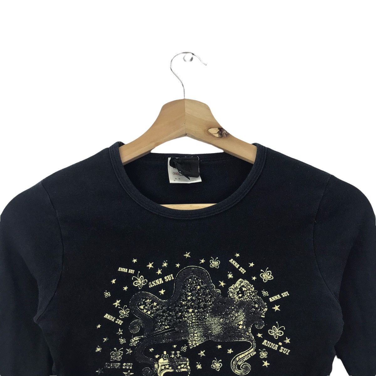 Anna Sui ANNA SUI American Brand Black Long Sleeve T Shirt Size S / US 4 / IT 40 - 2 Thumbnail