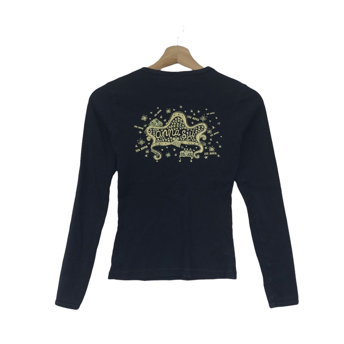 Anna Sui ANNA SUI American Brand Black Long Sleeve T Shirt Size S / US 4 / IT 40 - 7 Thumbnail