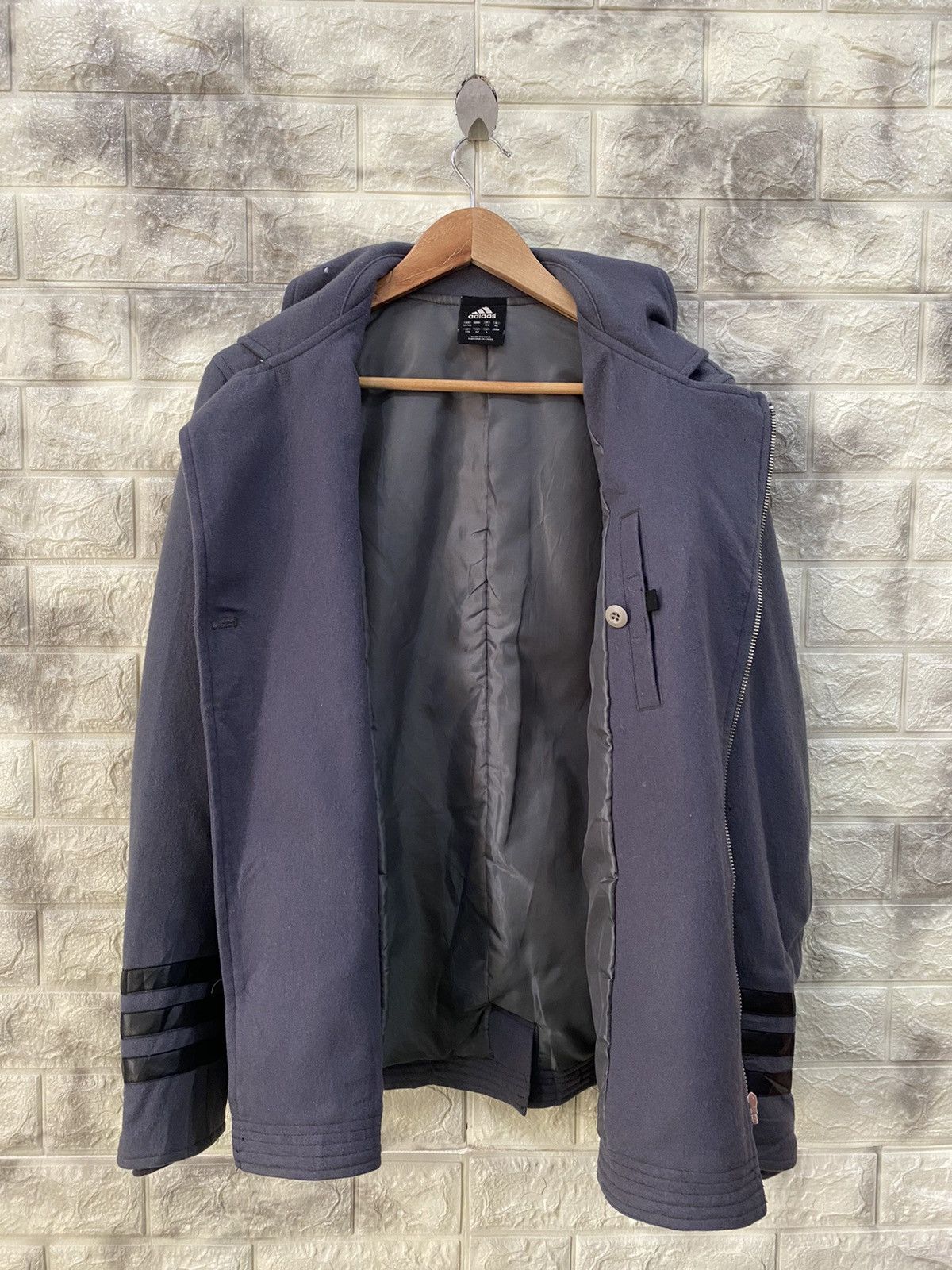 Adidas Adidas Jacket Wool Fabric Size US L / EU 52-54 / 3 - 6 Thumbnail