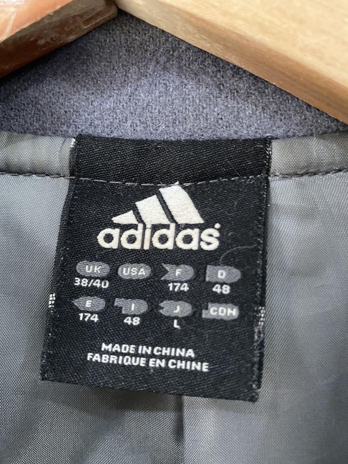Adidas Adidas Jacket Wool Fabric Size US L / EU 52-54 / 3 - 11 Thumbnail