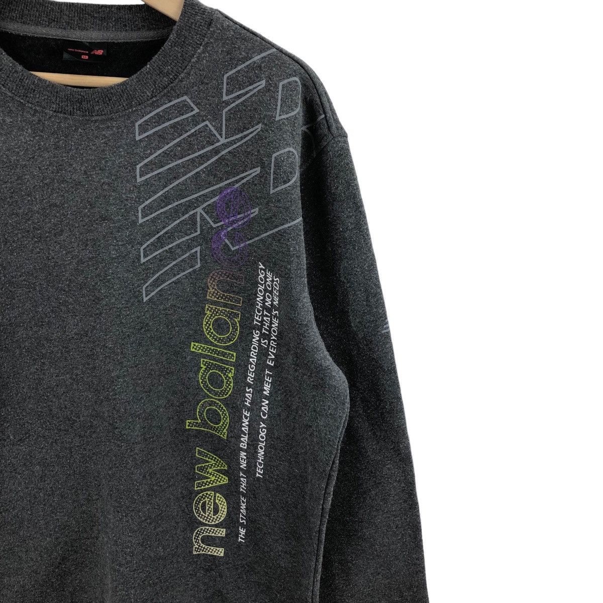 New Balance Vintage NEW BALANCE Sweatshirt Big Logo Pullover Jumper Size US L / EU 52-54 / 3 - 3 Thumbnail