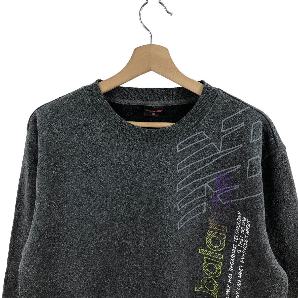 New Balance Vintage NEW BALANCE Sweatshirt Big Logo Pullover Jumper Size US L / EU 52-54 / 3 - 2 Thumbnail