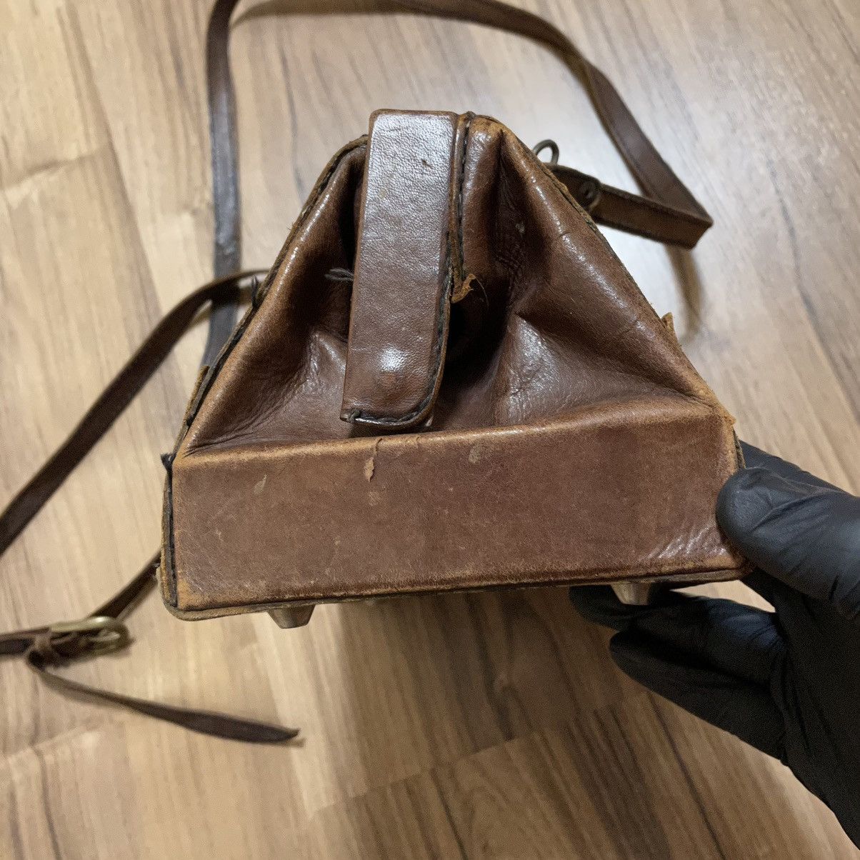 Leather × Vintage Vintage Bosboom Natural Bag Pure Leather 70s Size ONE SIZE - 12 Thumbnail