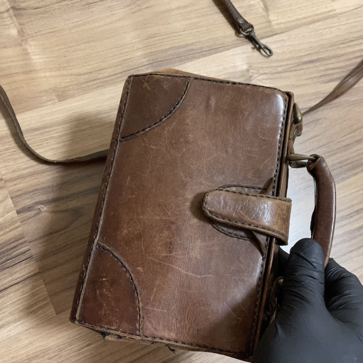 Leather × Vintage Vintage Bosboom Natural Bag Pure Leather 70s Size ONE SIZE - 11 Thumbnail