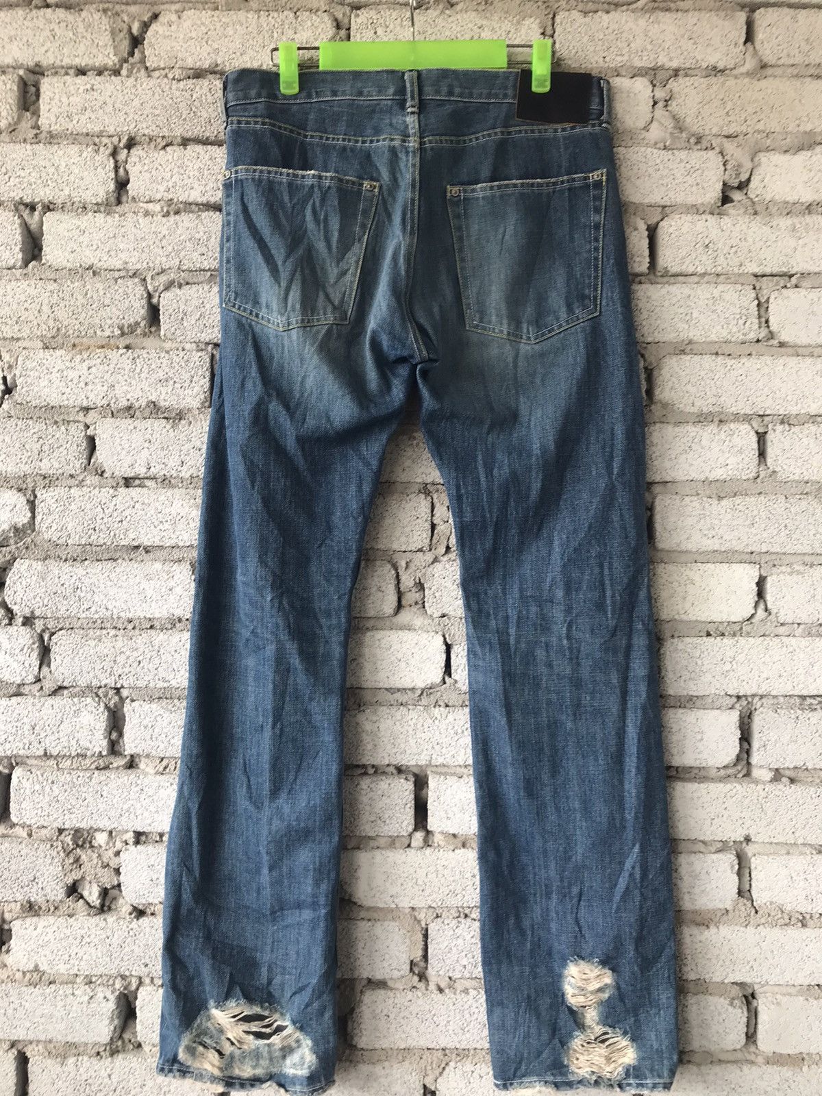 If Six Was Nine Japanese Brand Holonic Distressed Denim Size US 34 / EU 50 - 2 Thumbnail