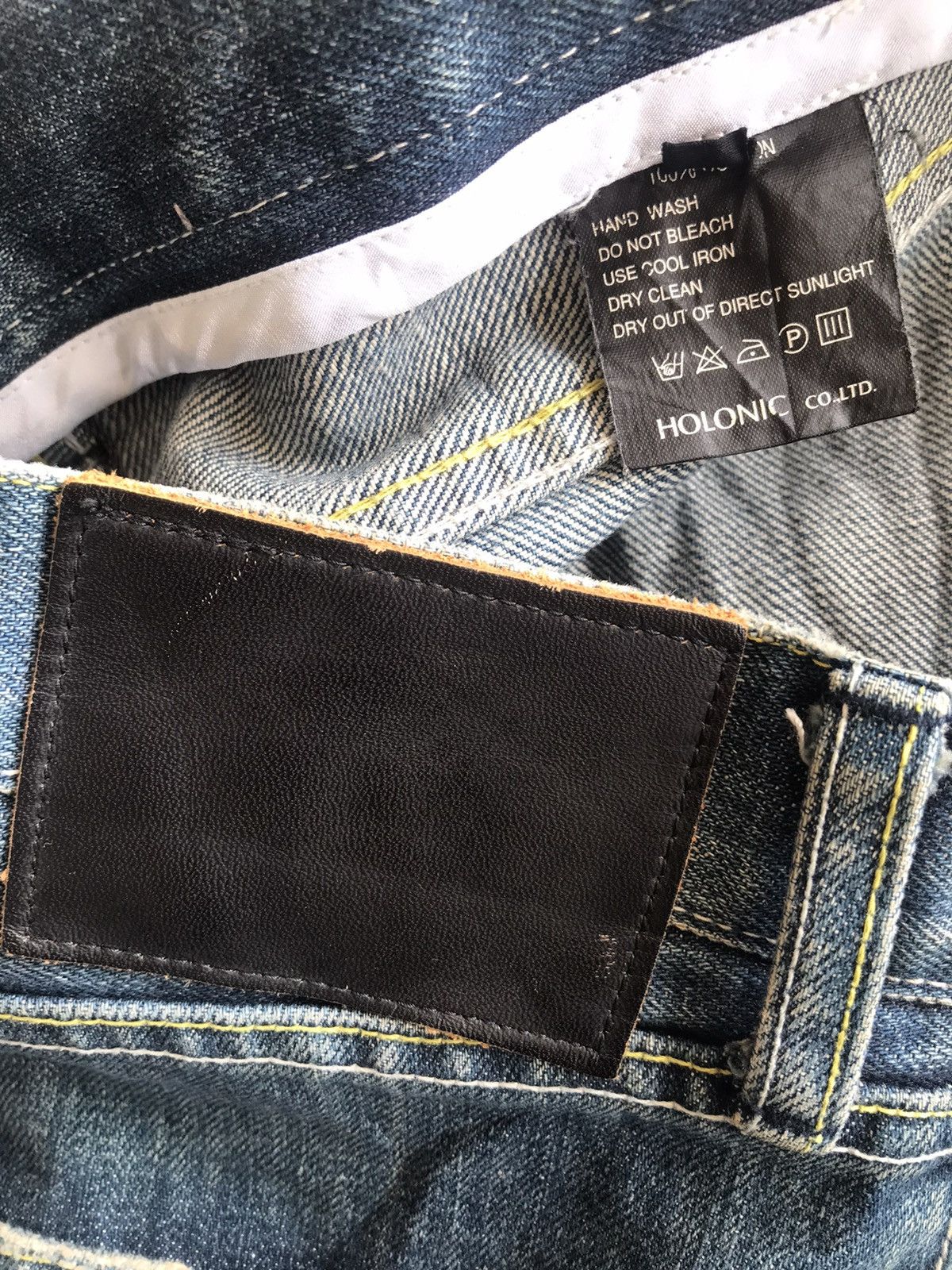 If Six Was Nine Japanese Brand Holonic Distressed Denim Size US 34 / EU 50 - 5 Thumbnail